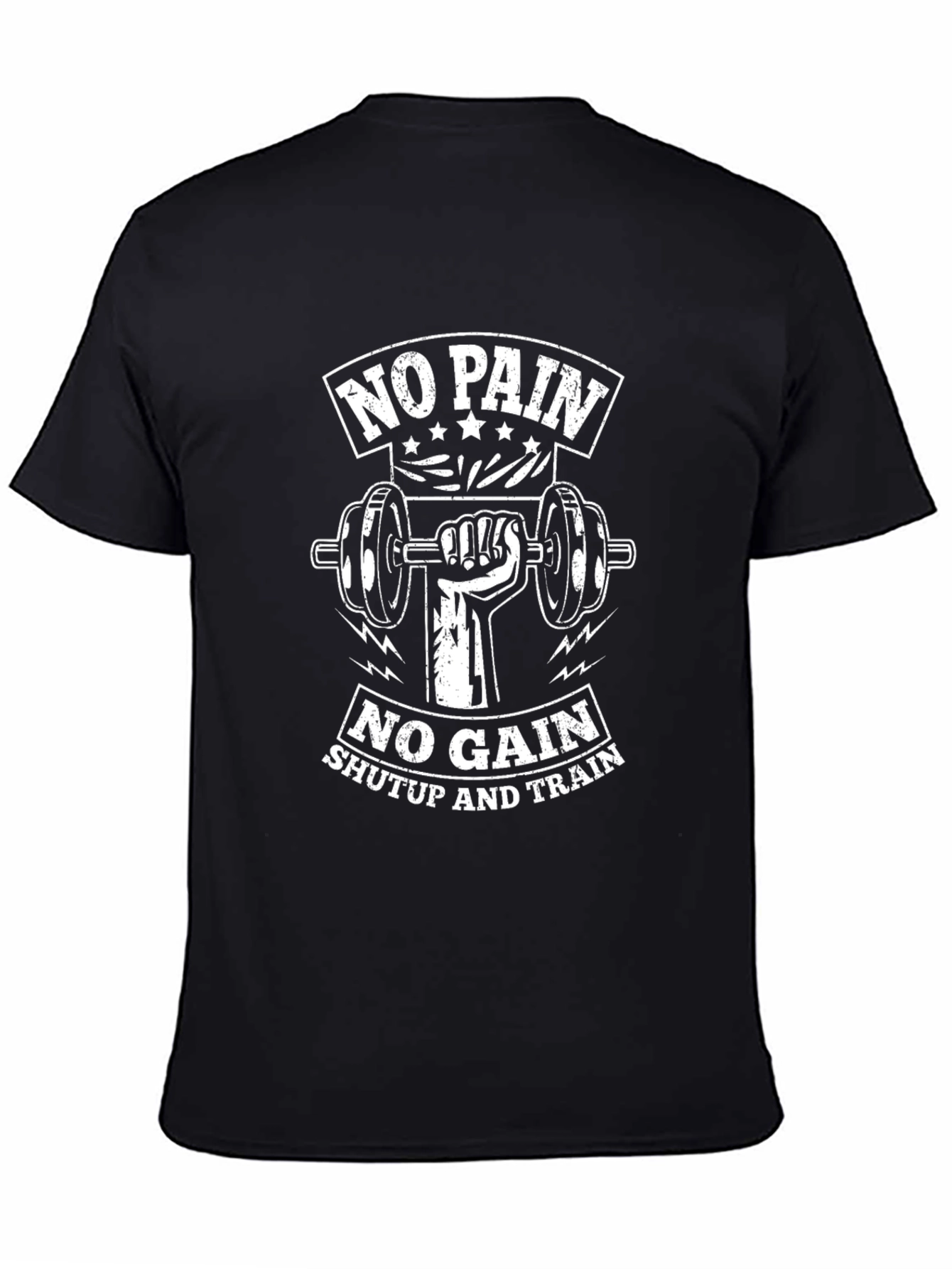 No Pain No Gain Black Graphic Tee