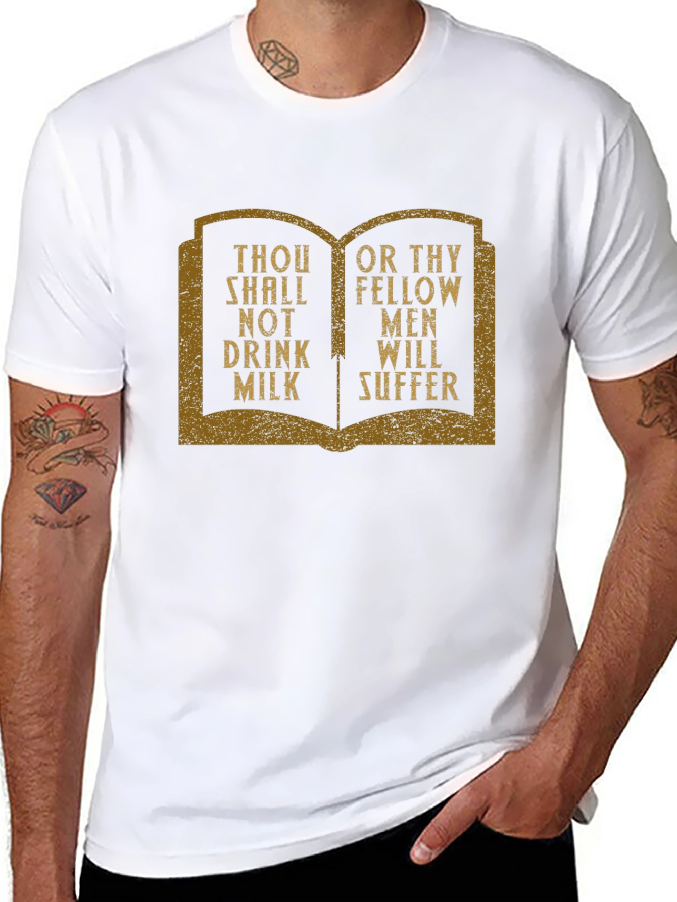 Thou Shalt Not Drink Milk Graphic Tee