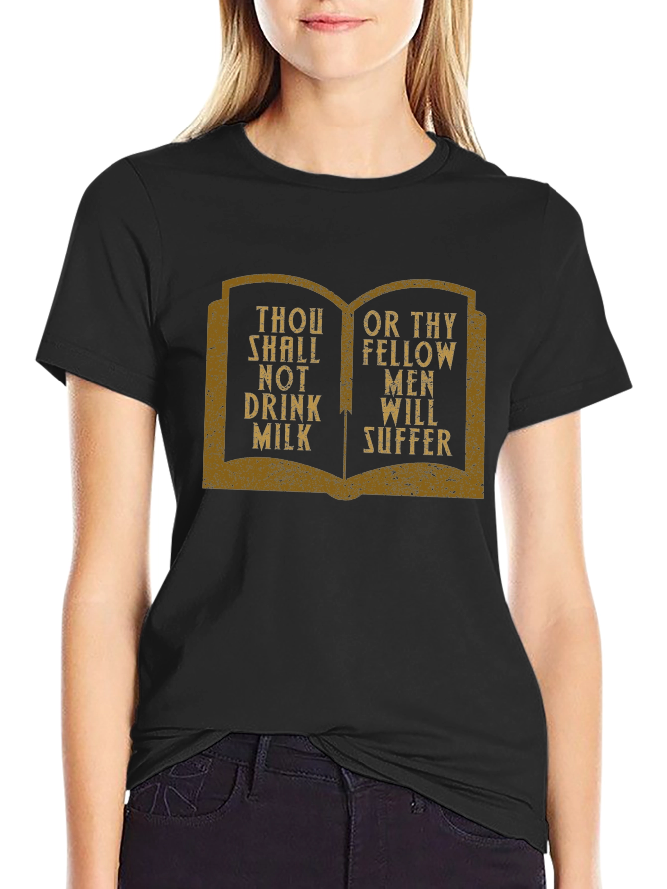 Thou Shalt Not Drink Milk Graphic Tee