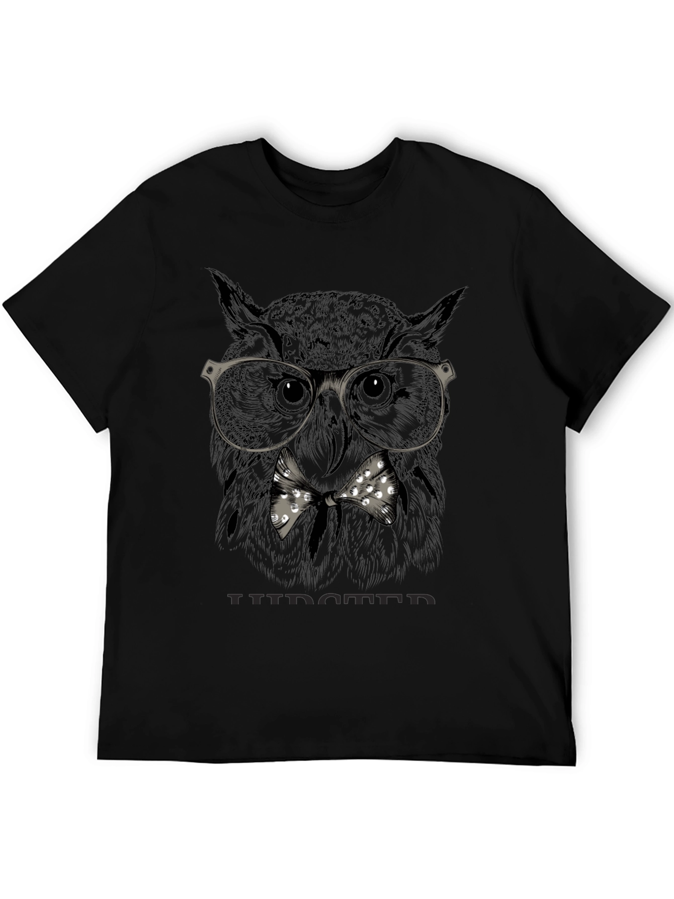 Hipster Owl Graphic T-Shirt - Mens Black Tee