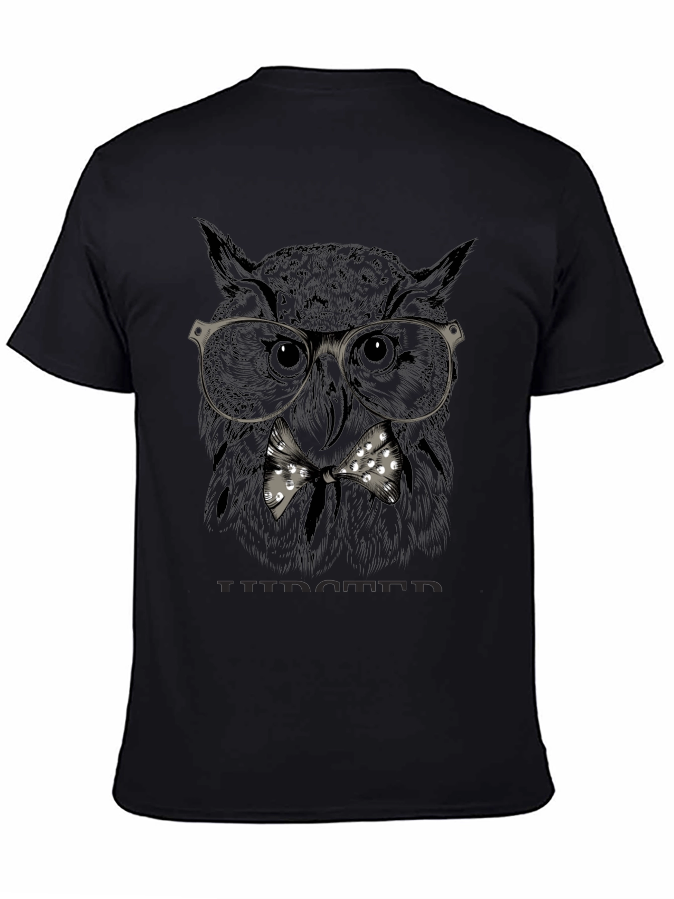 Hipster Owl Graphic T-Shirt - Mens Black Tee