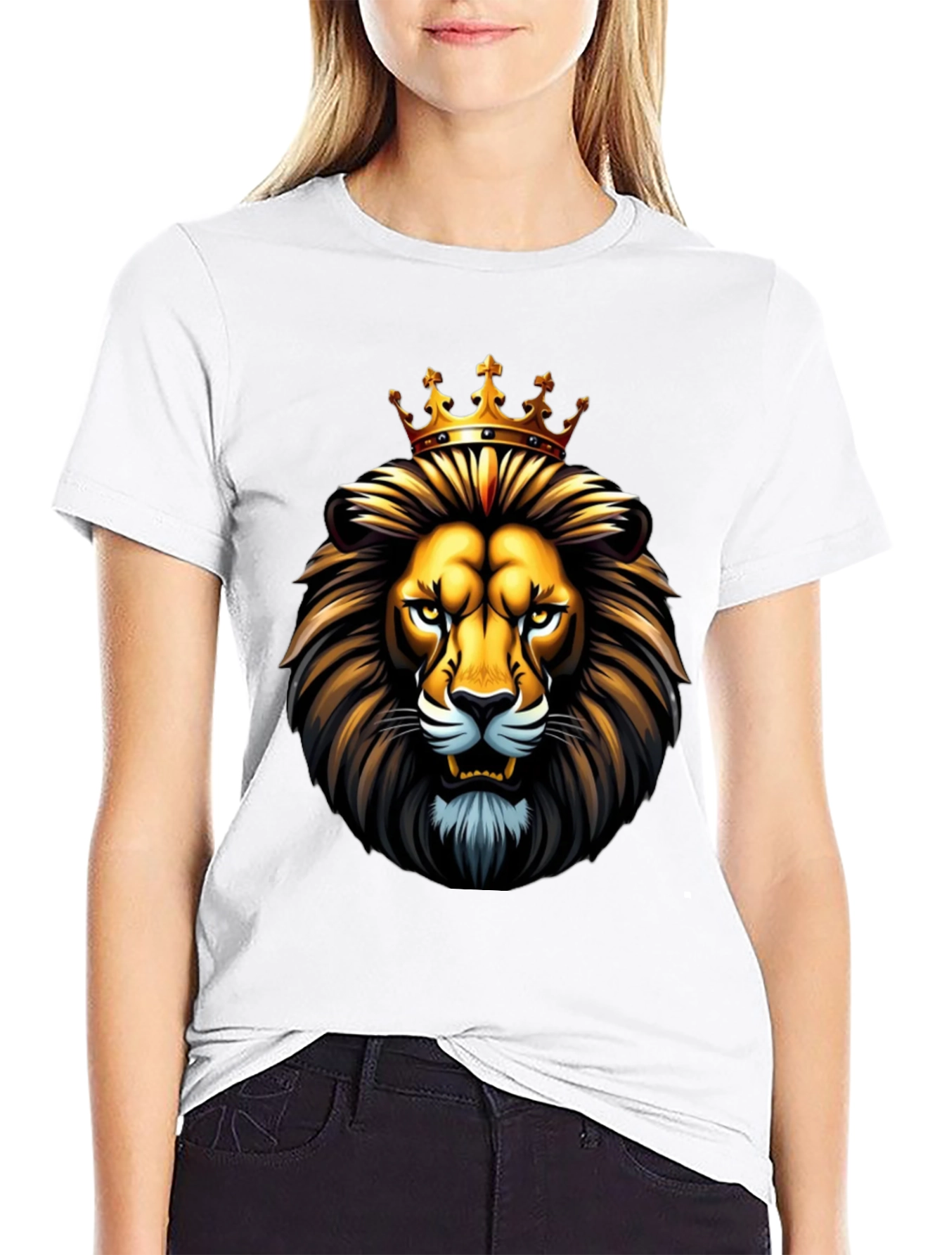 King Lion Crown T-Shirt - Black
