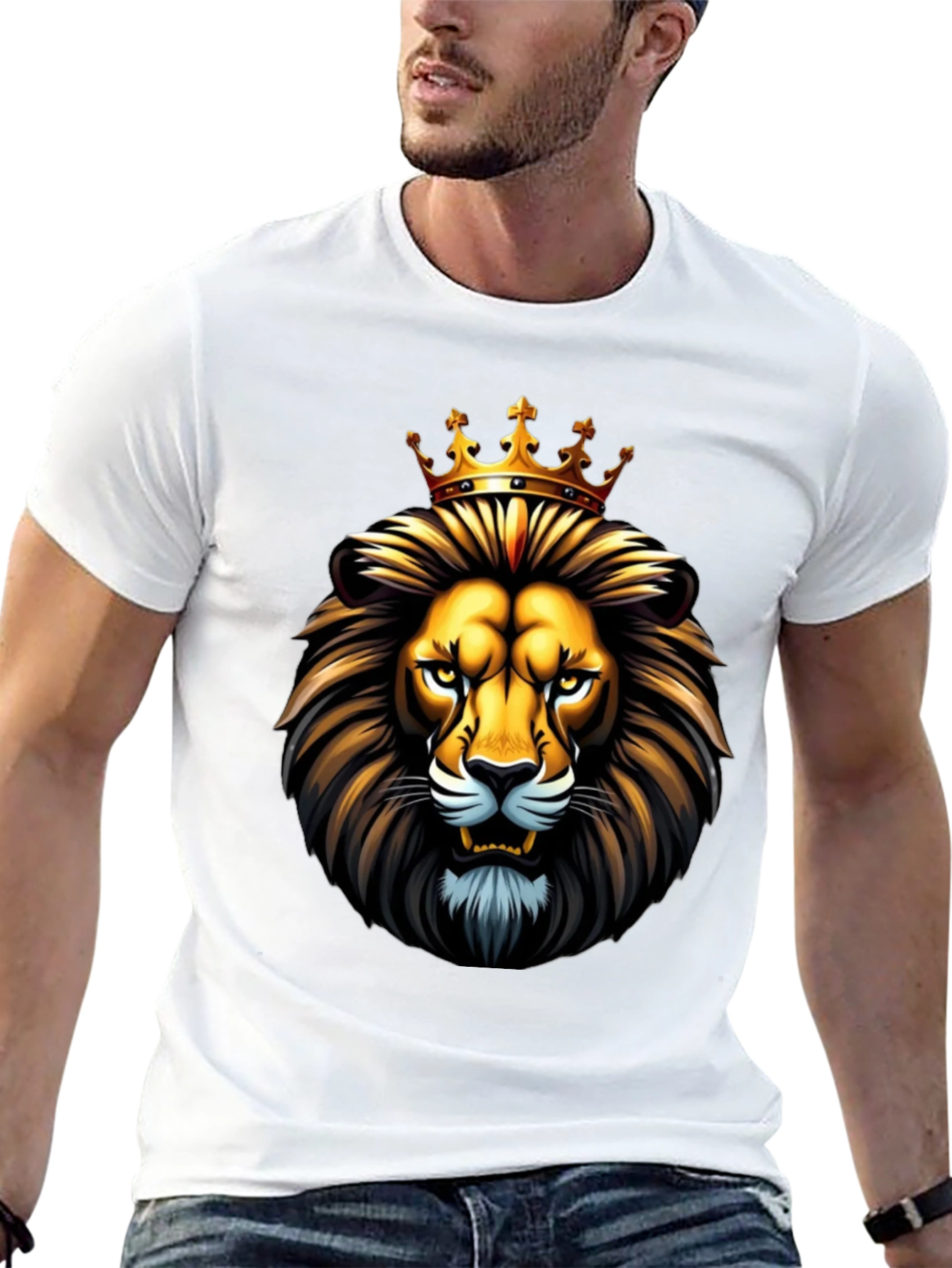 King Lion Crown T-Shirt - Black