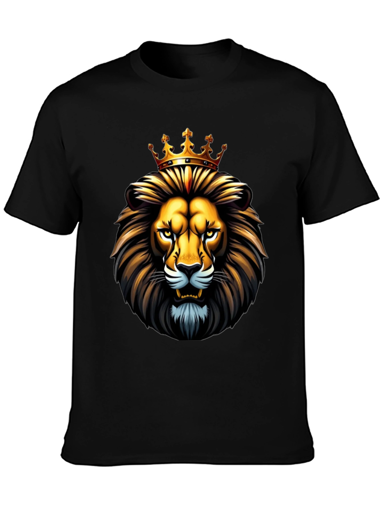 King Lion Crown T-Shirt - Black