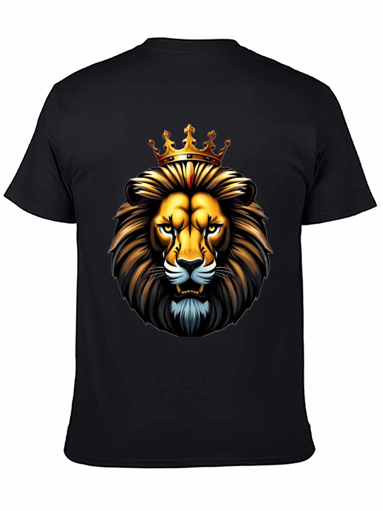 King Lion Crown T-Shirt - Black