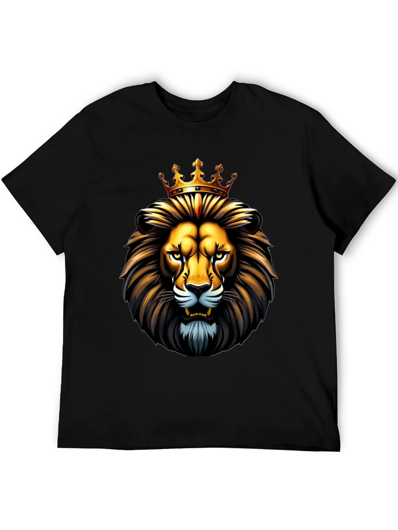King Lion Crown T-Shirt - Black