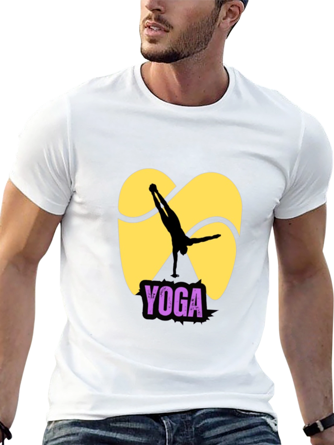 Yoga Silhouette Graphic T-Shirt