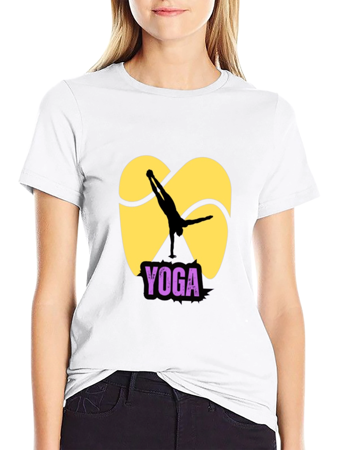 Yoga Silhouette Graphic T-Shirt