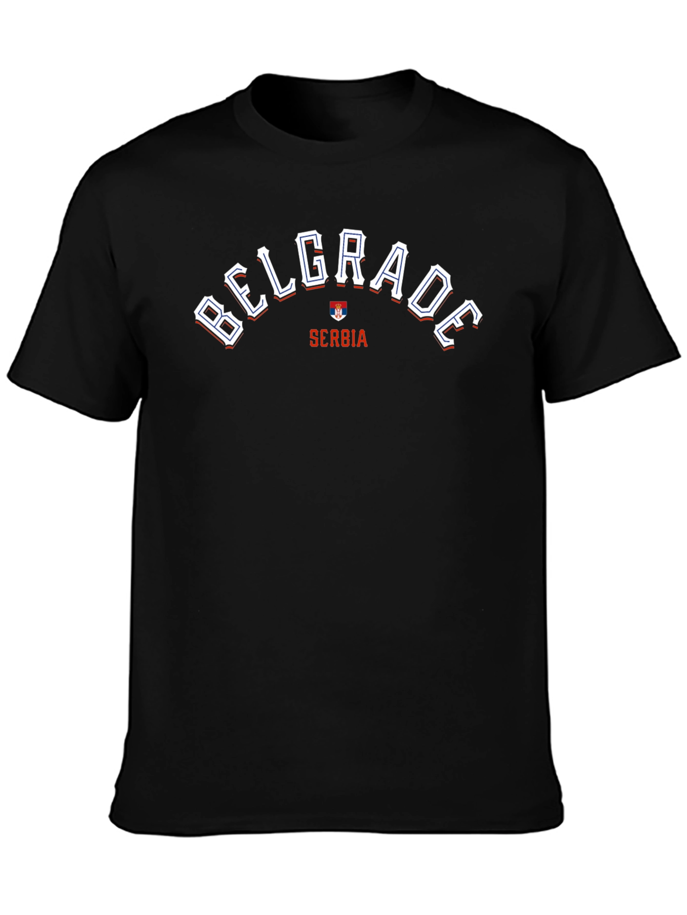 Belgrade Serbia T-Shirt - Black Graphic Tee