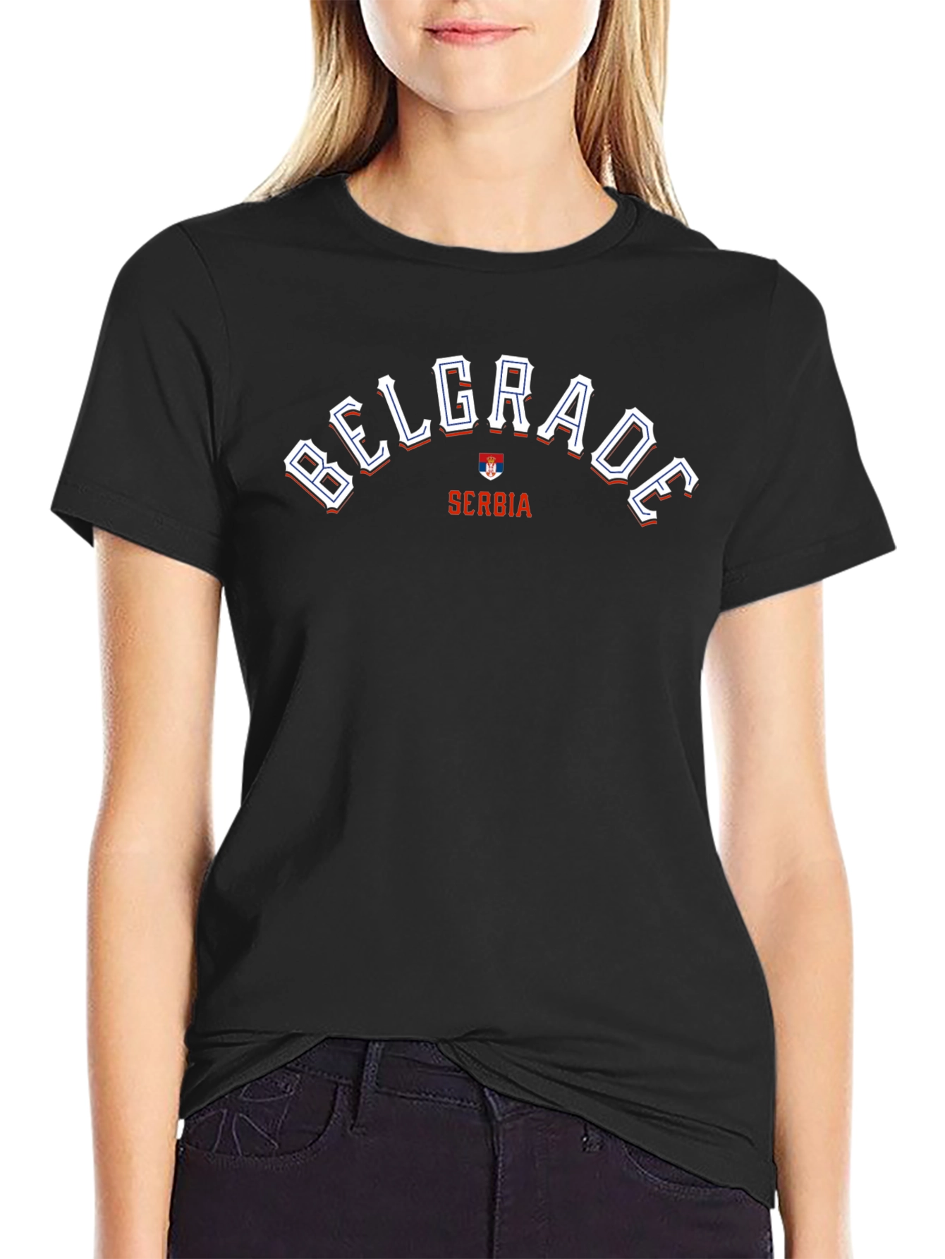 Belgrade Serbia T-Shirt - Black Graphic Tee