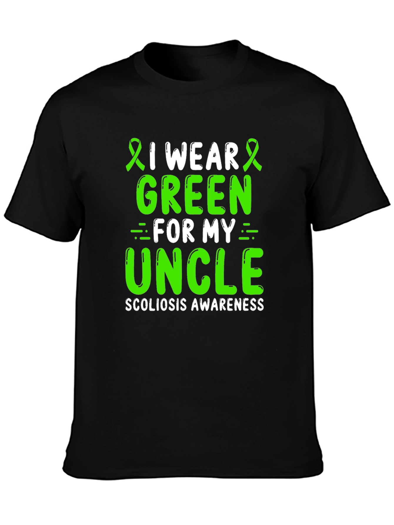 Green Scoliosis Awareness Uncle T-Shirt