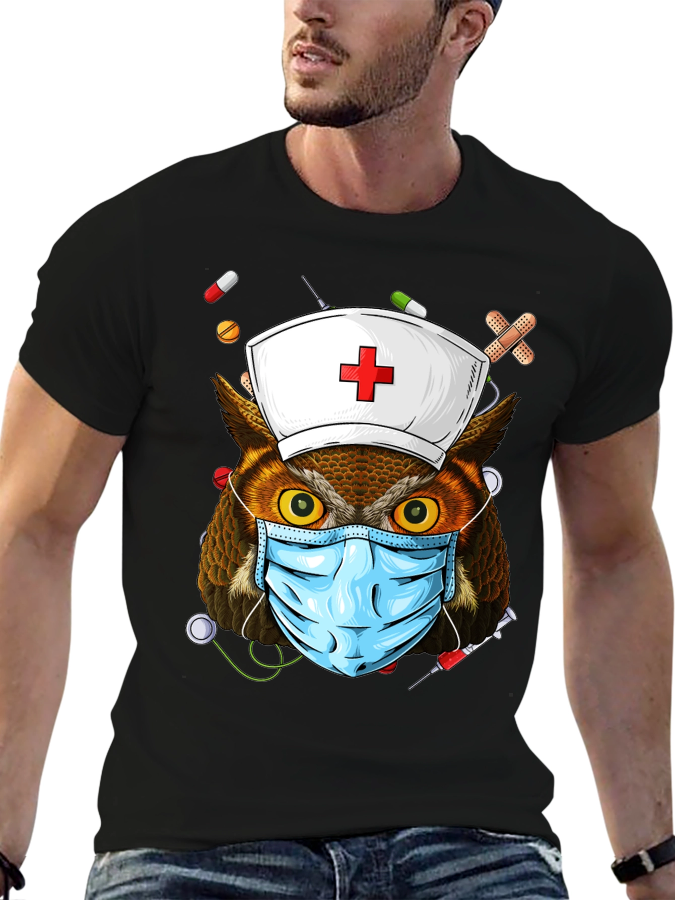 Nurse Owl T-Shirt - Novelty Design