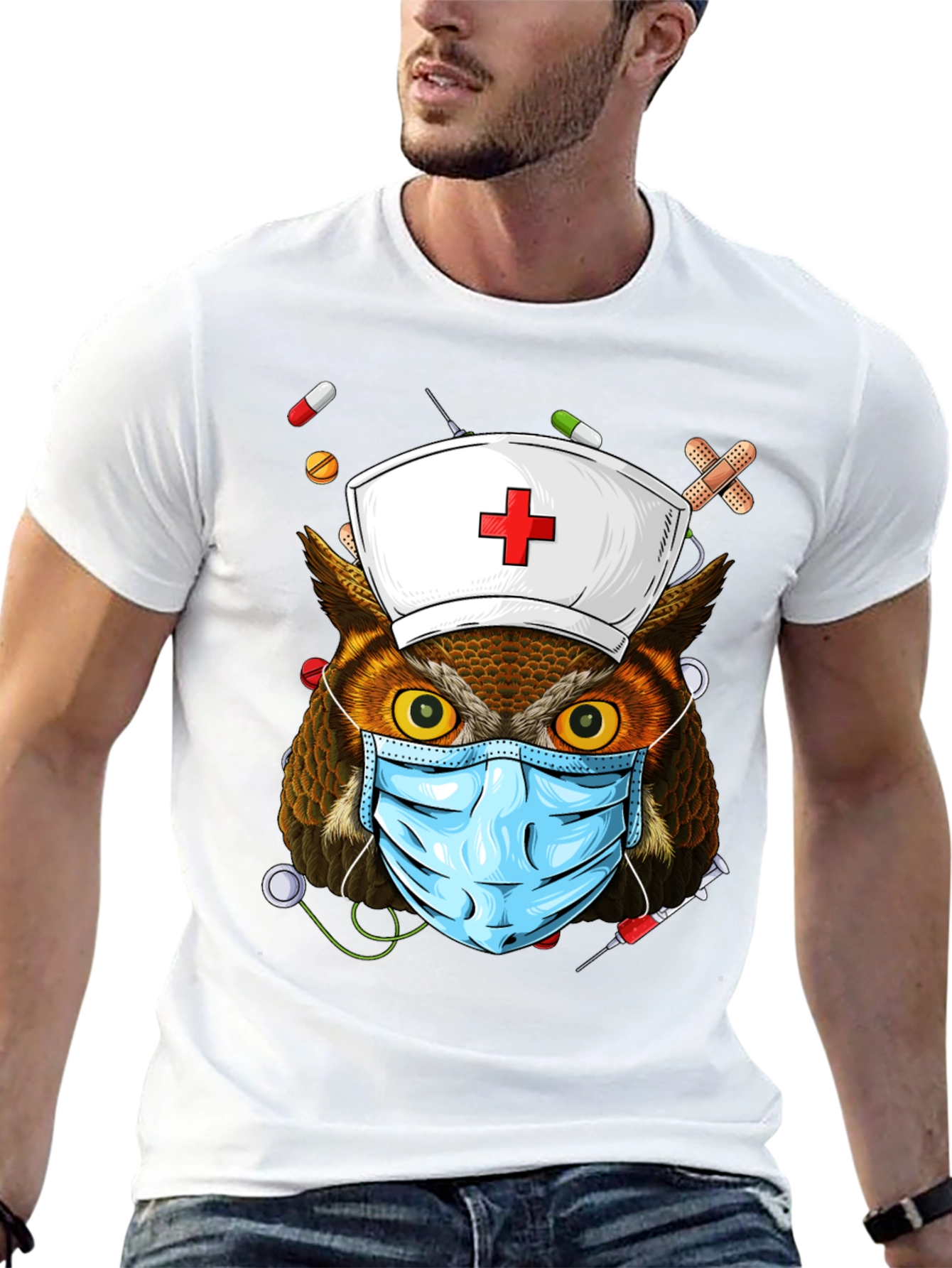 Nurse Owl T-Shirt - Novelty Design