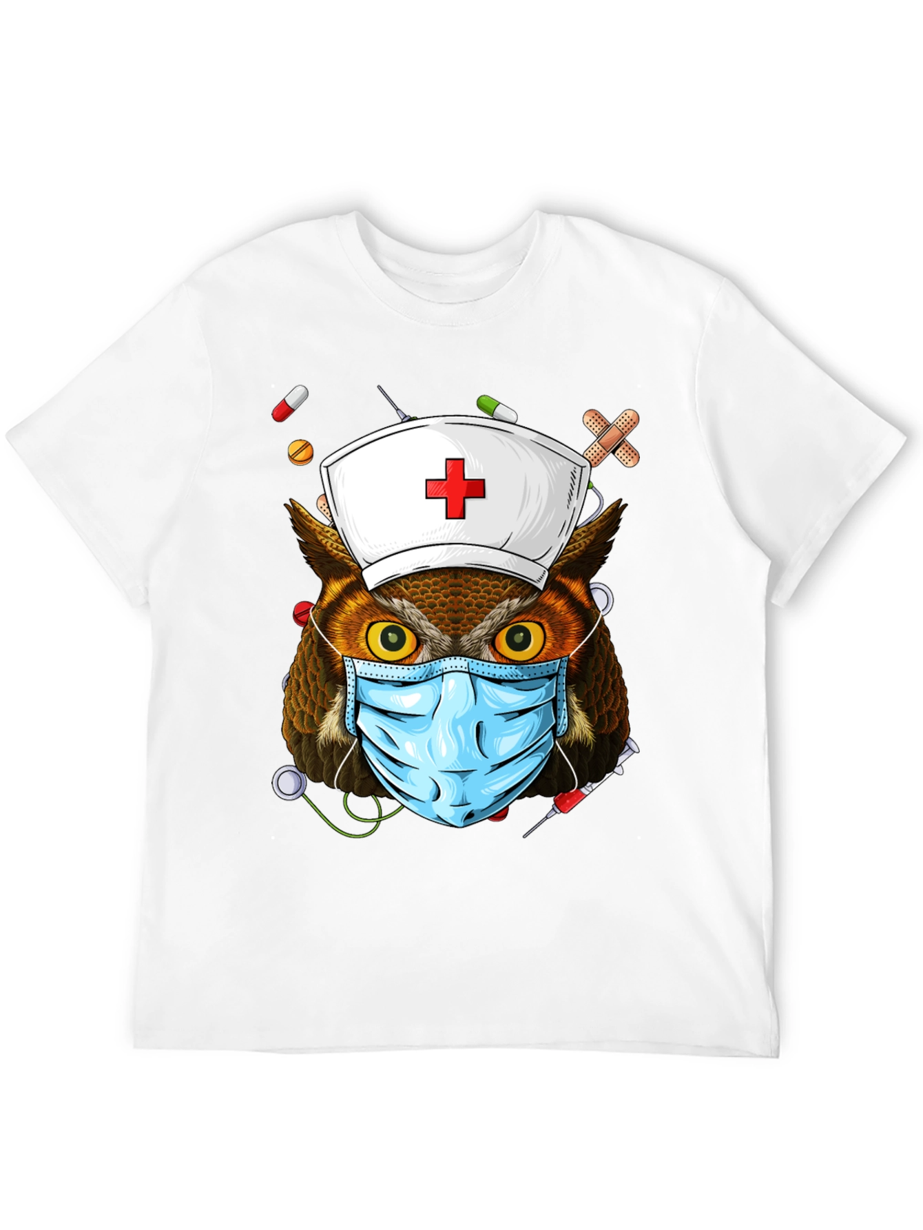 Nurse Owl T-Shirt - Novelty Design
