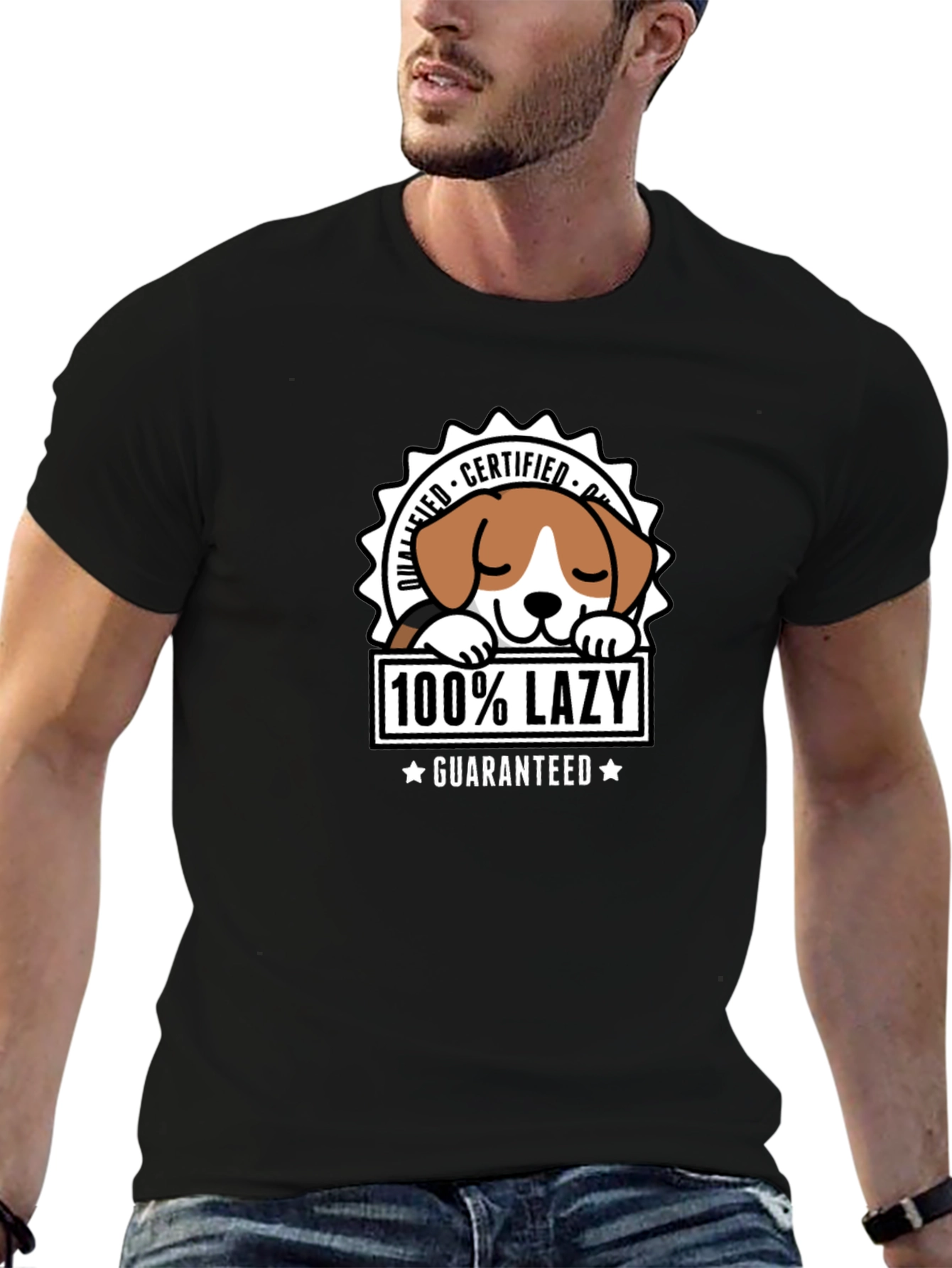 100% Lazy Dog Graphic Tee