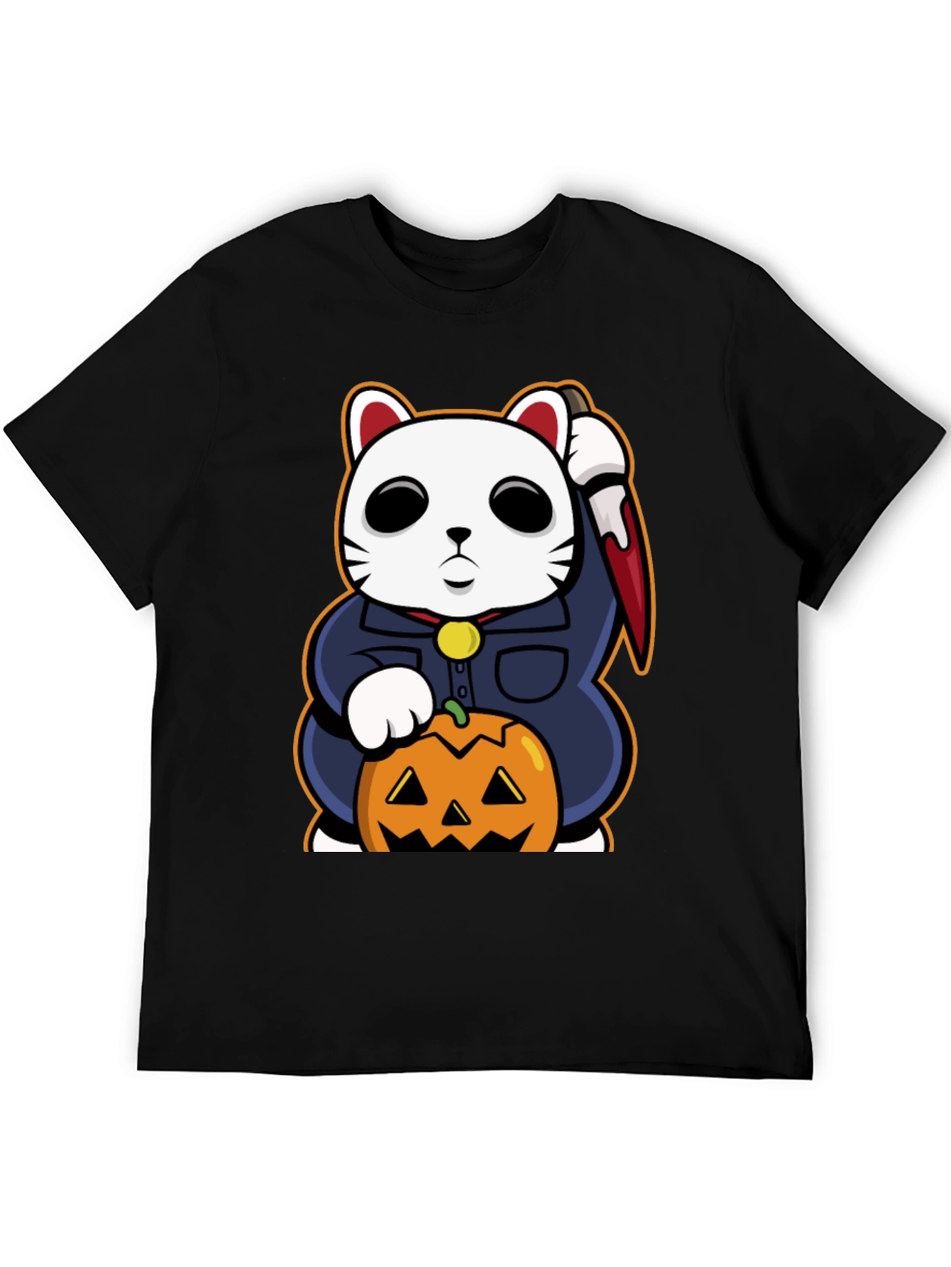 Halloween Lucky Cat T-Shirt - Michael Myers