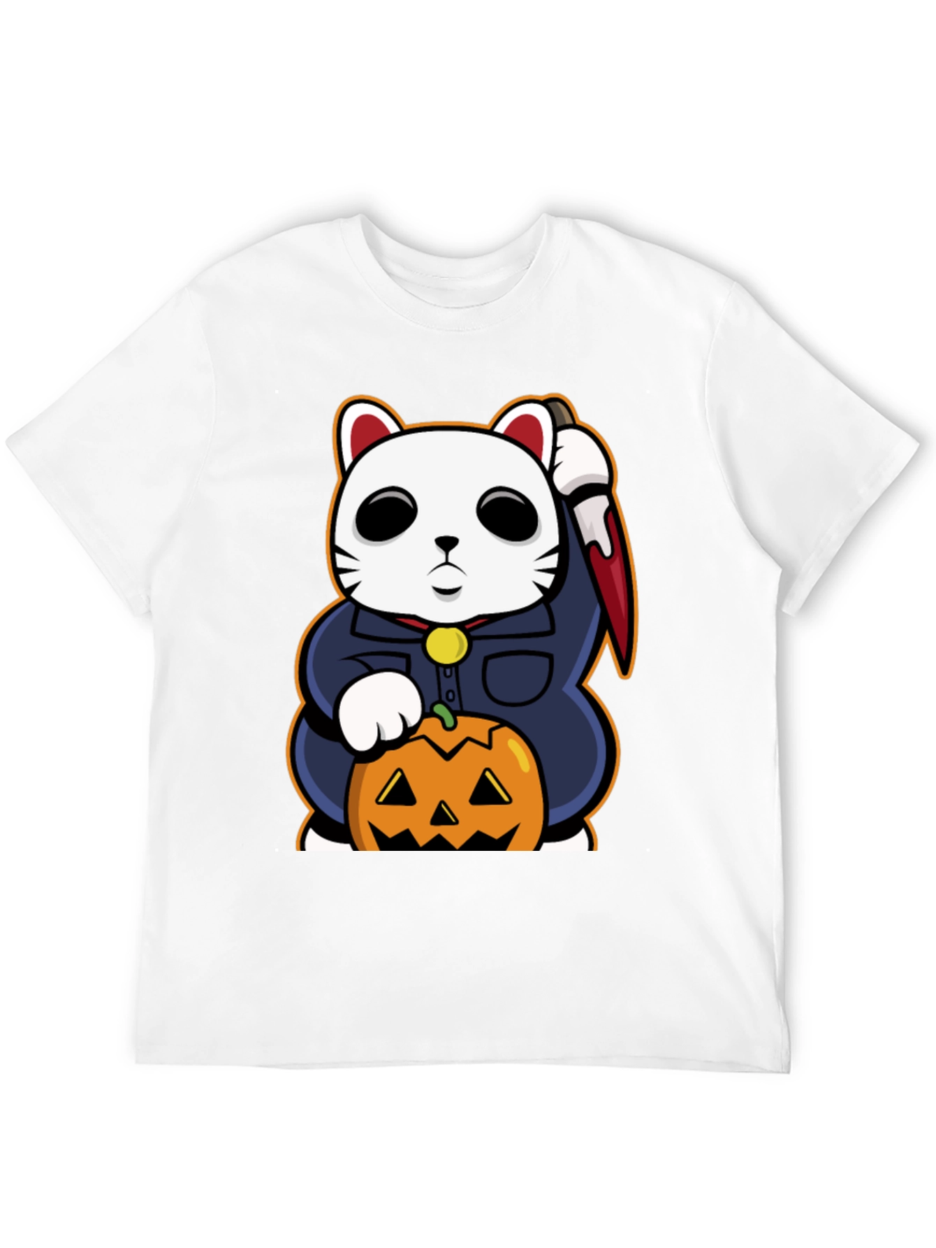 Halloween Lucky Cat T-Shirt - Michael Myers