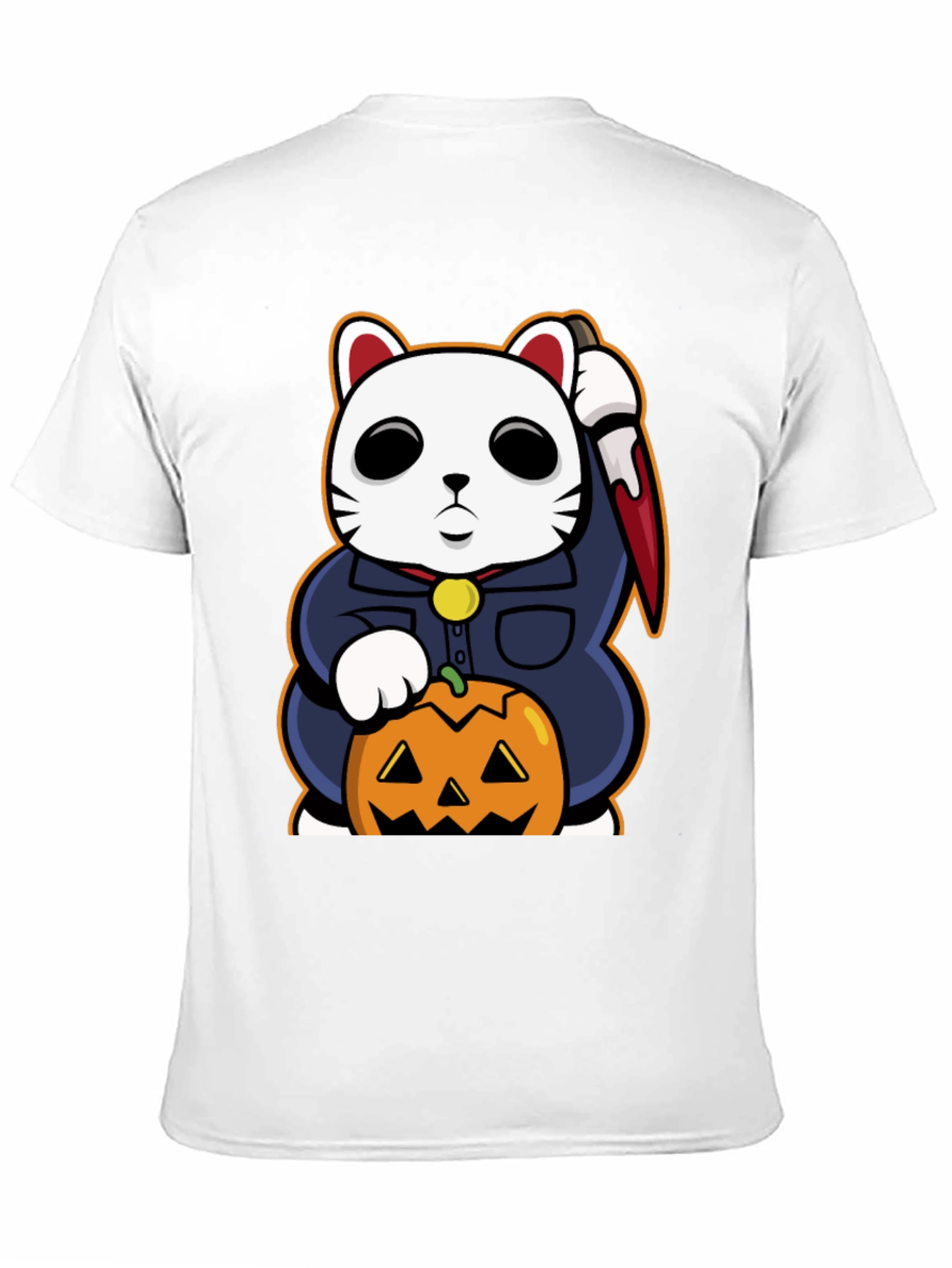 Halloween Lucky Cat T-Shirt - Michael Myers