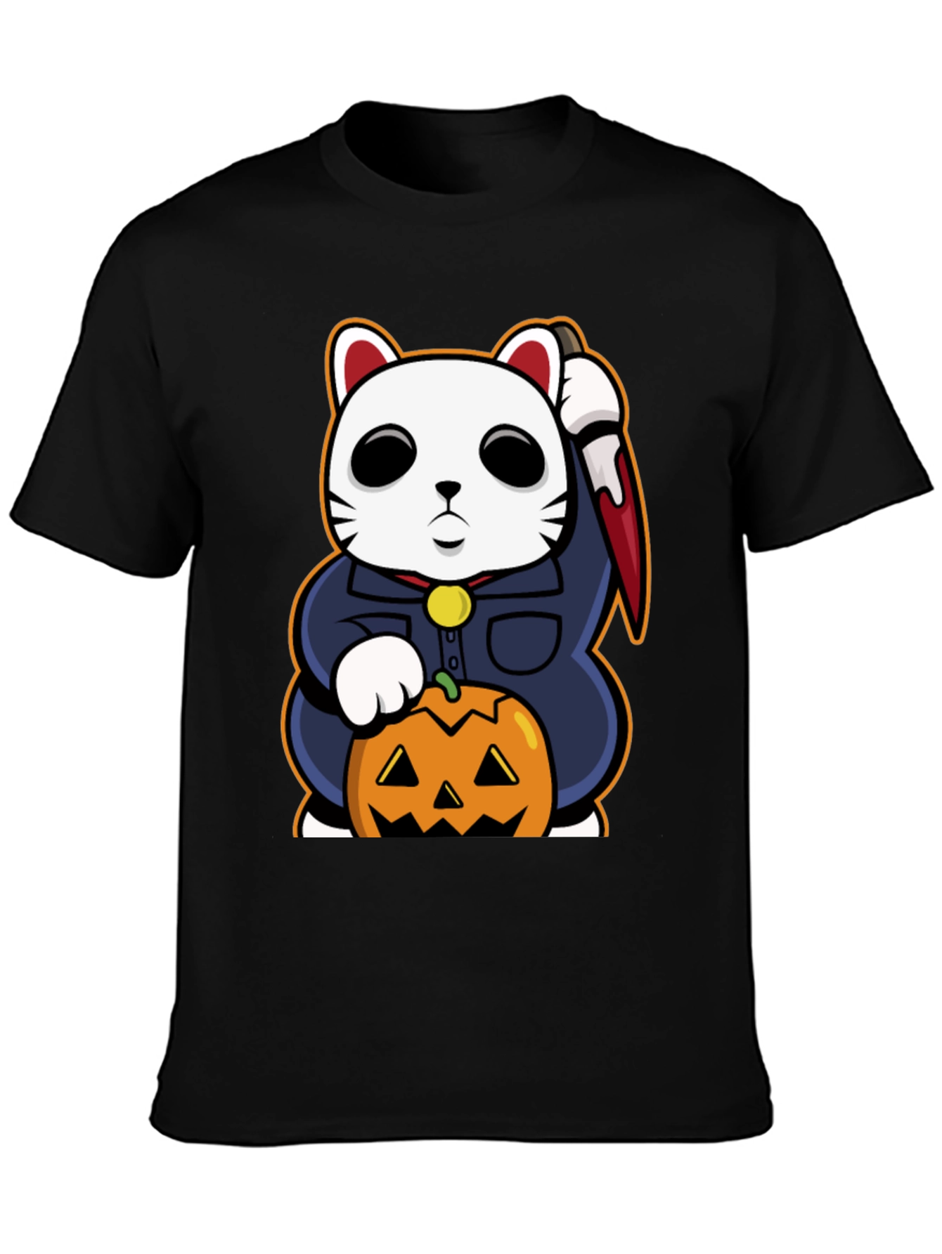 Halloween Lucky Cat T-Shirt - Michael Myers