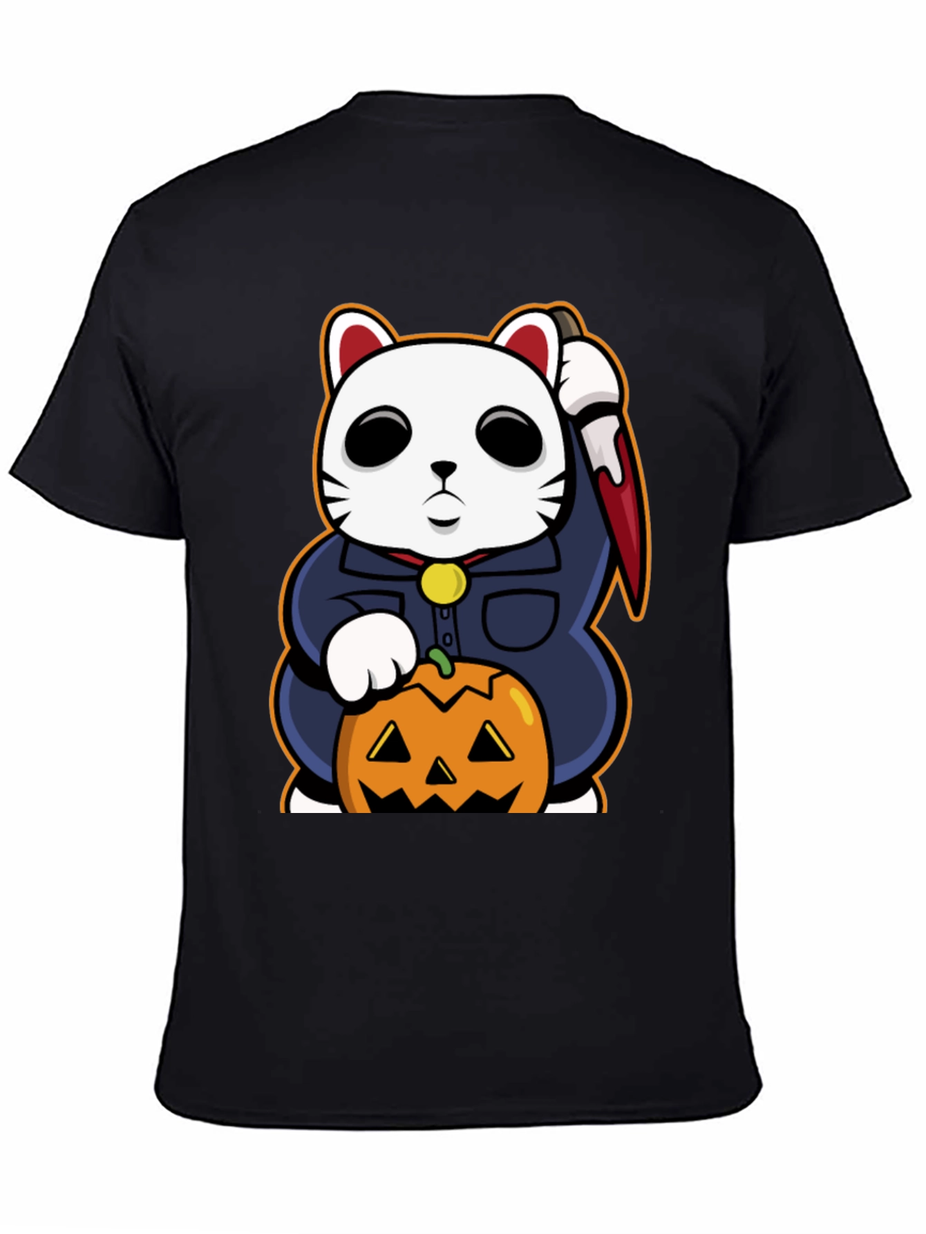 Halloween Lucky Cat T-Shirt - Michael Myers