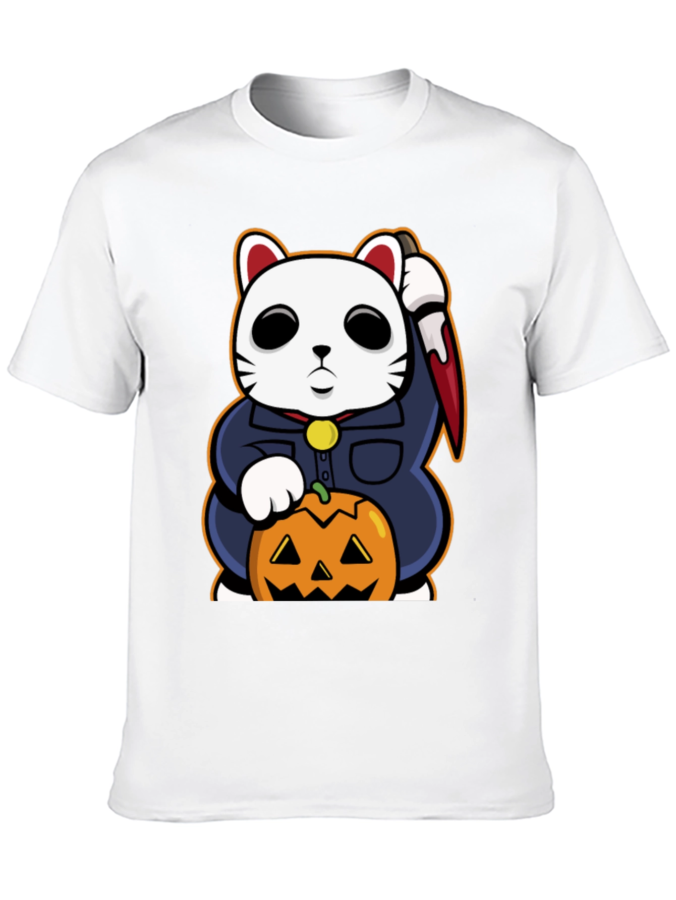 Halloween Lucky Cat T-Shirt - Michael Myers