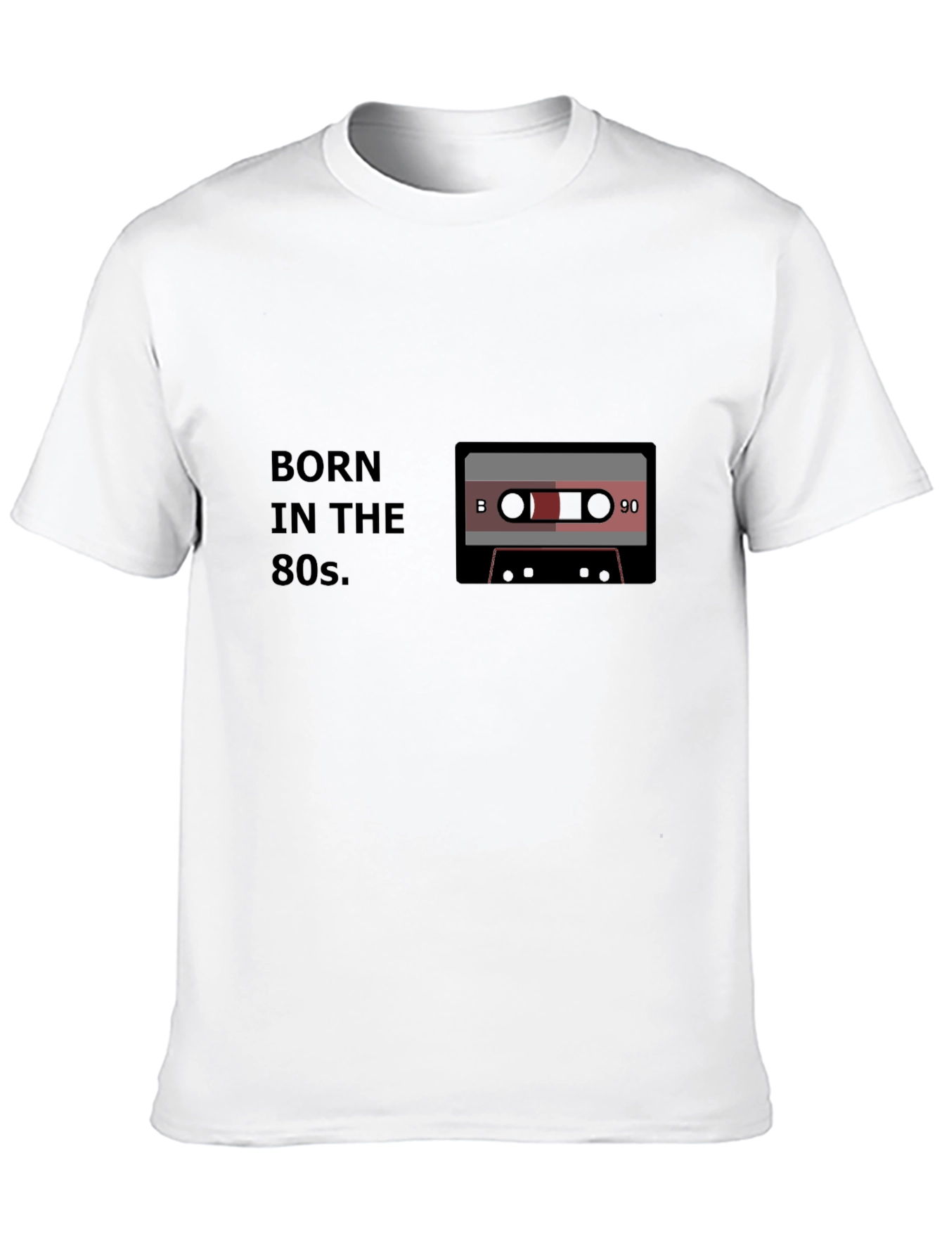 Born in the 80s Cassette Tape Black T-Shirt