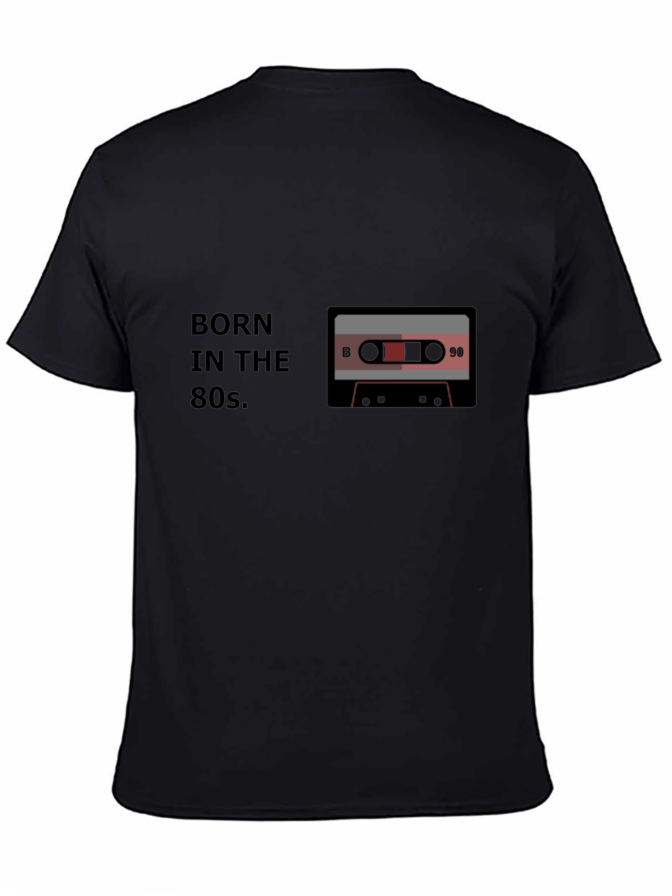 Born in the 80s Cassette Tape Black T-Shirt