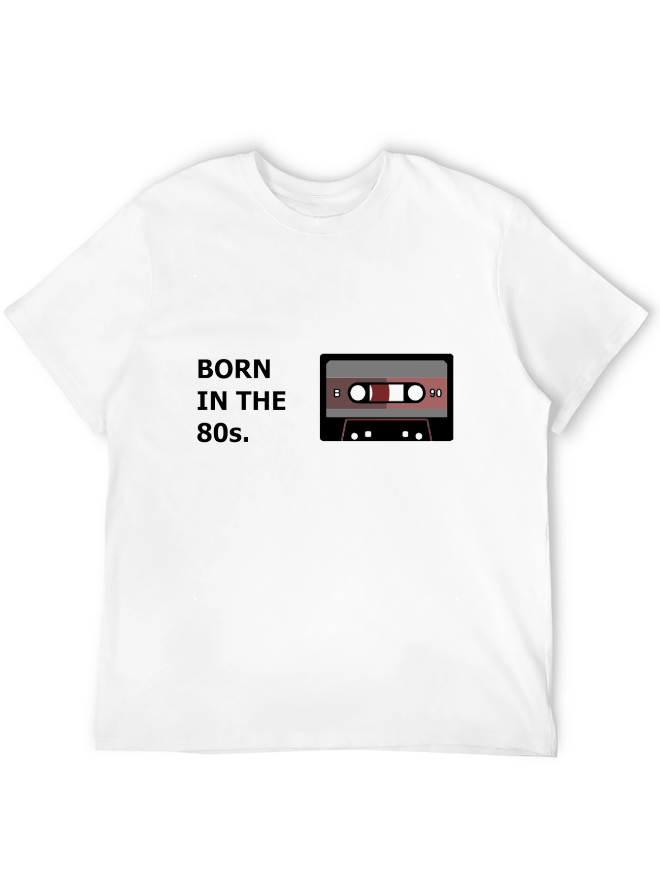 Born in the 80s Cassette Tape Black T-Shirt