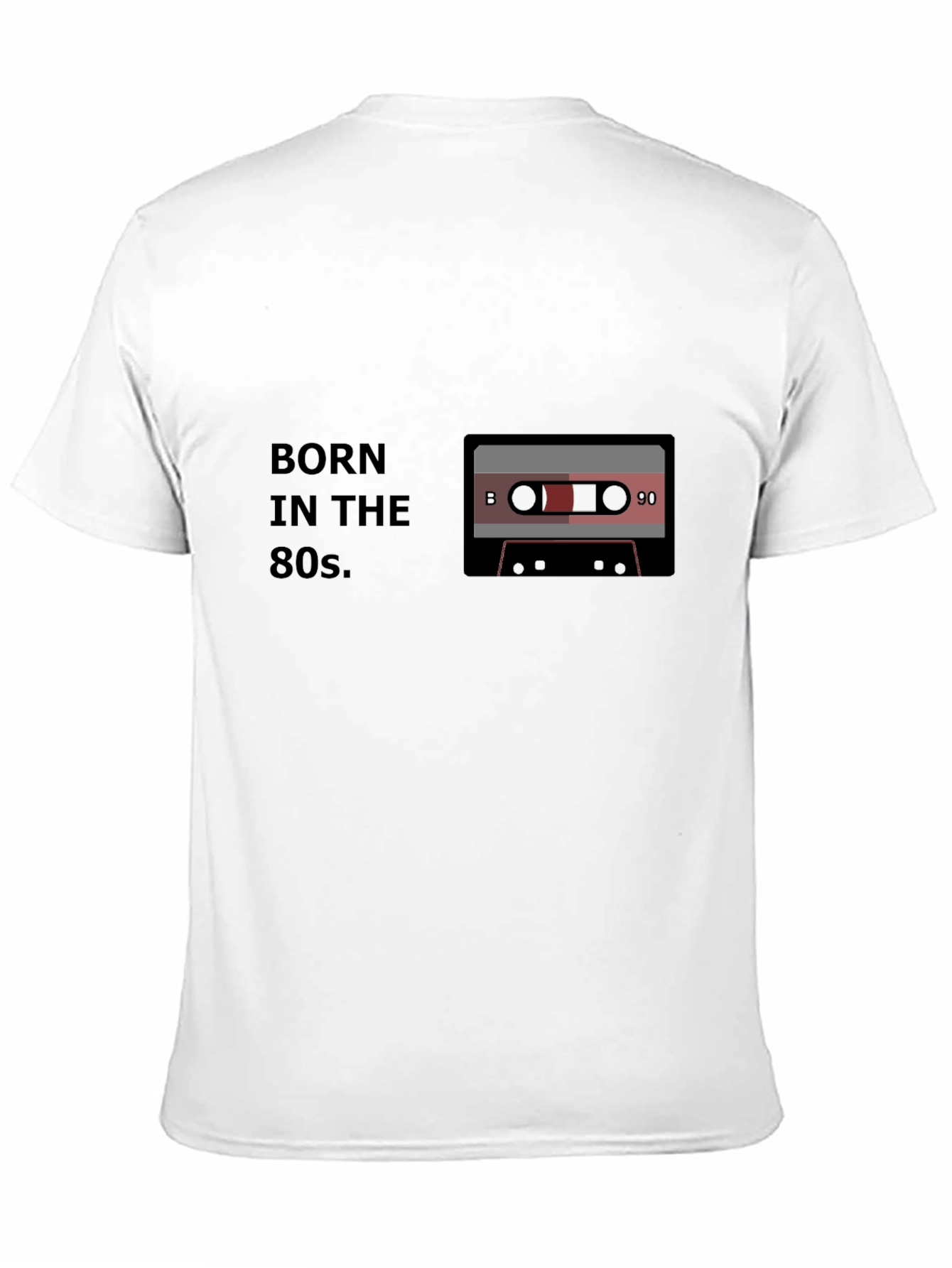 Born in the 80s Cassette Tape Black T-Shirt