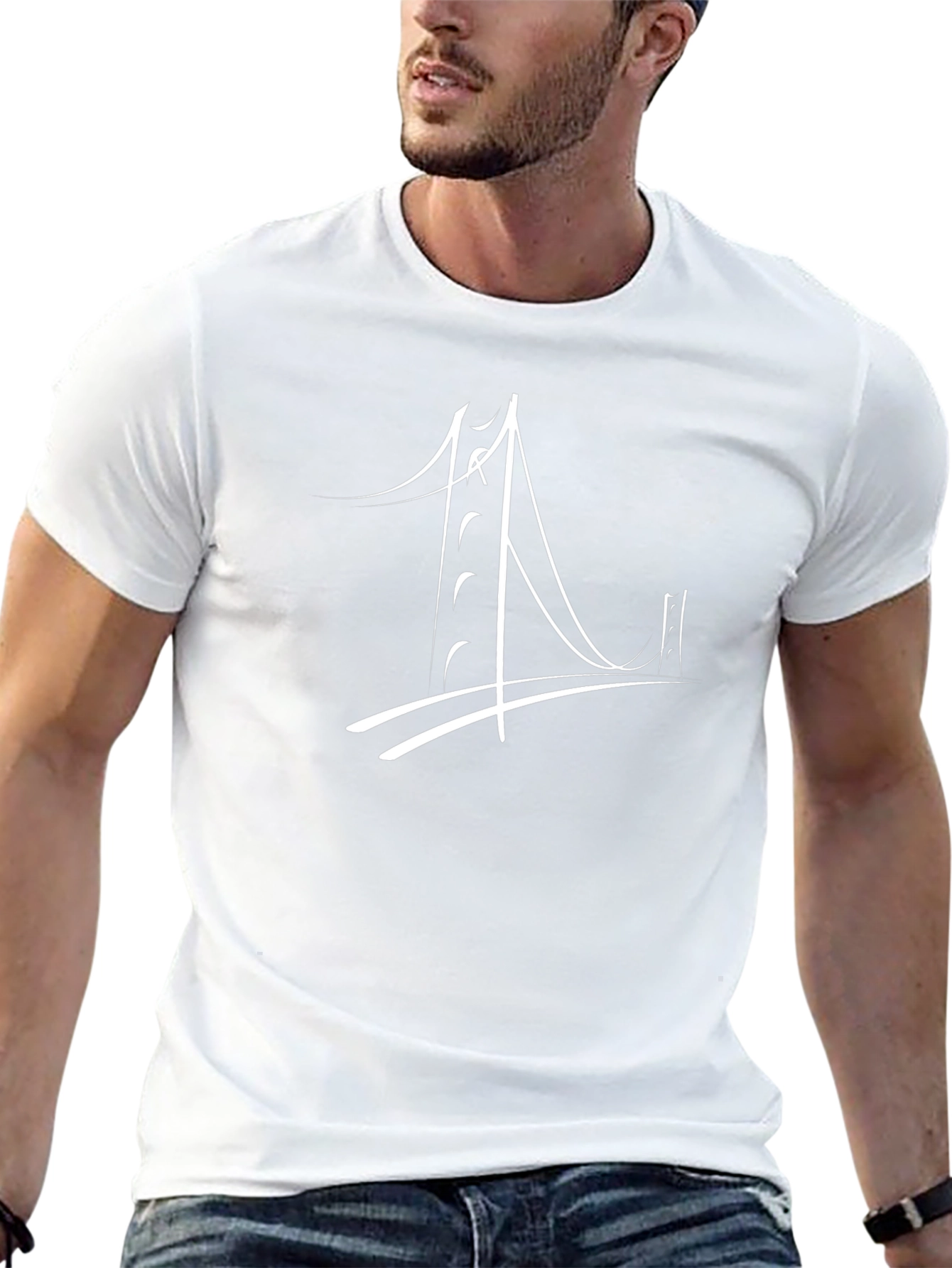 Abstract Bridge Graphic T-Shirt