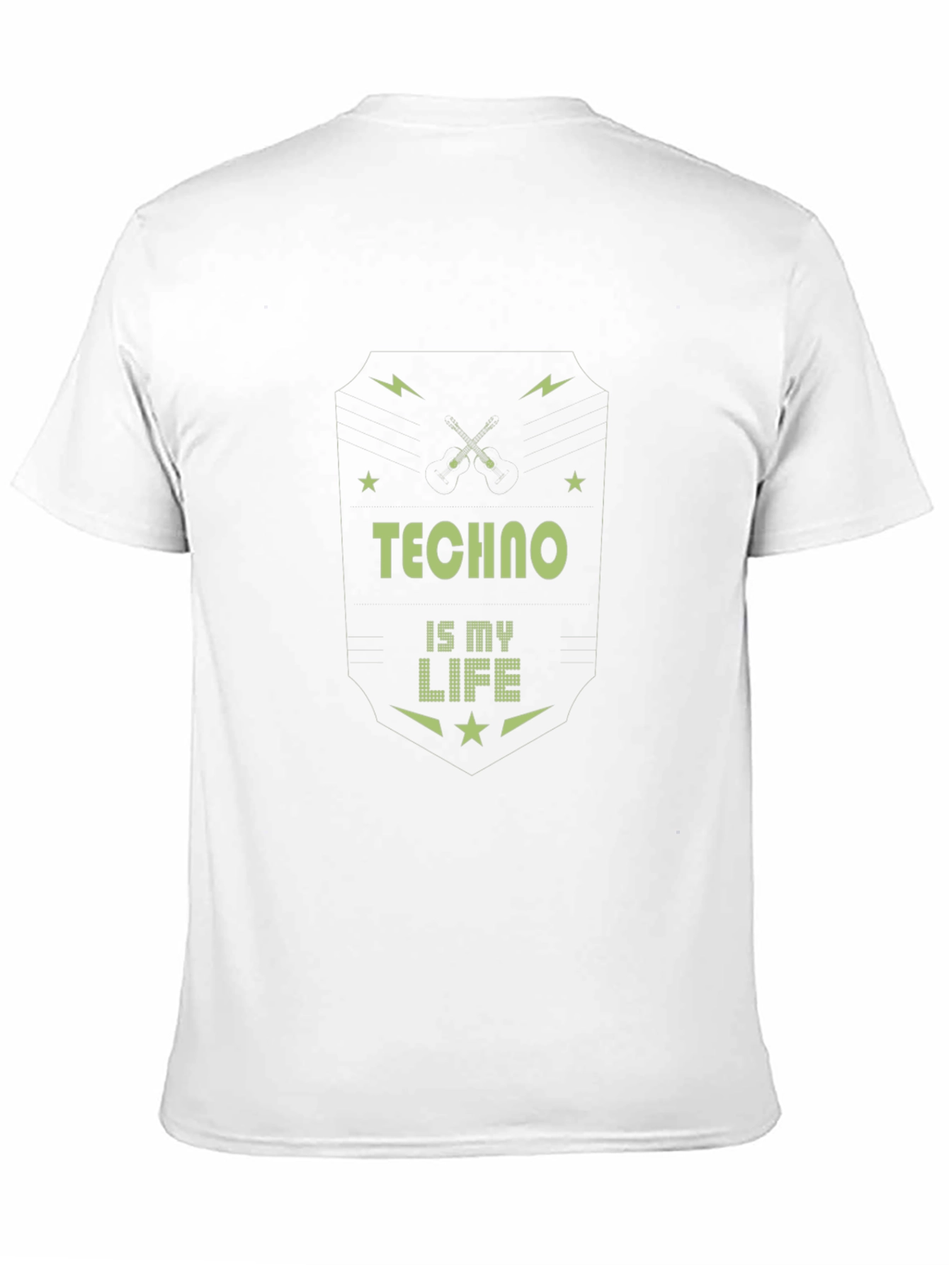 Techno is My Life Black Graphic T-Shirt