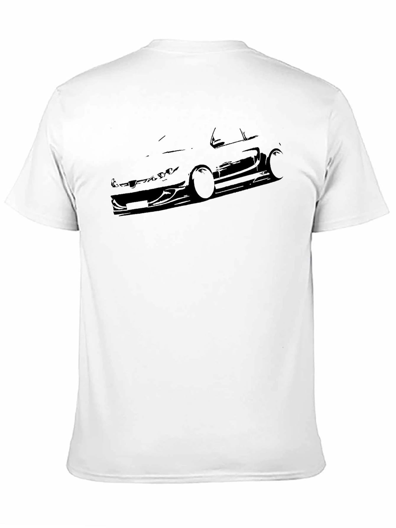 Black Car Silhouette Graphic Tee - Mens