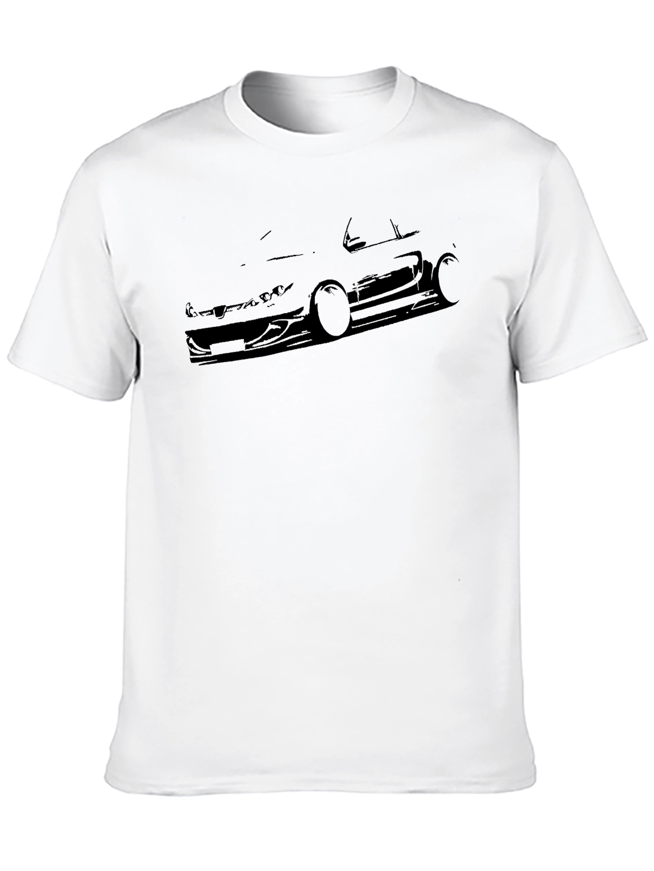 Black Car Silhouette Graphic Tee - Mens