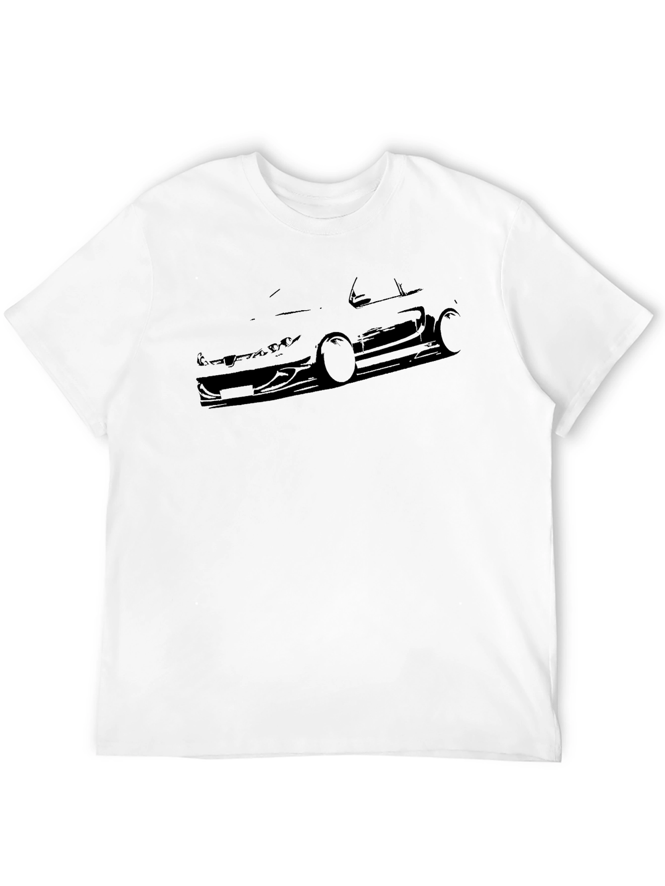 Black Car Silhouette Graphic Tee - Mens