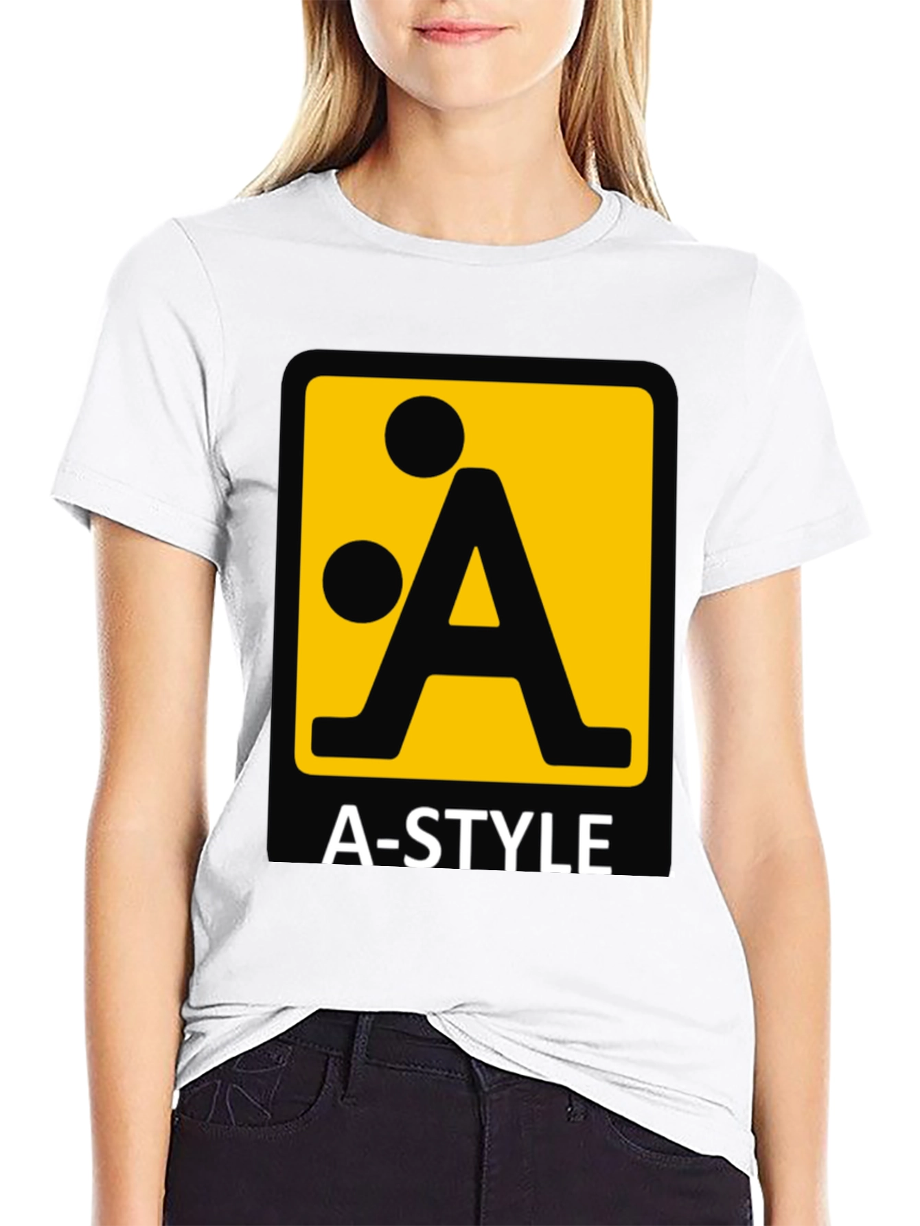 A-Style Logo Graphic Black T-Shirt