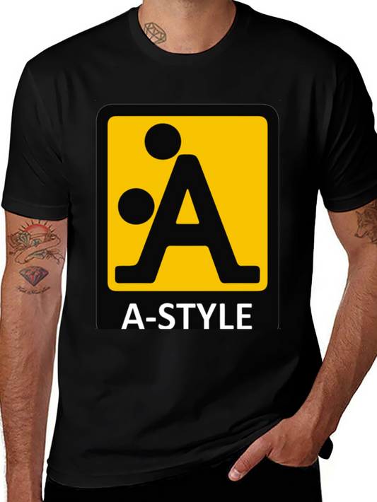 A-Style Logo Graphic Black T-Shirt