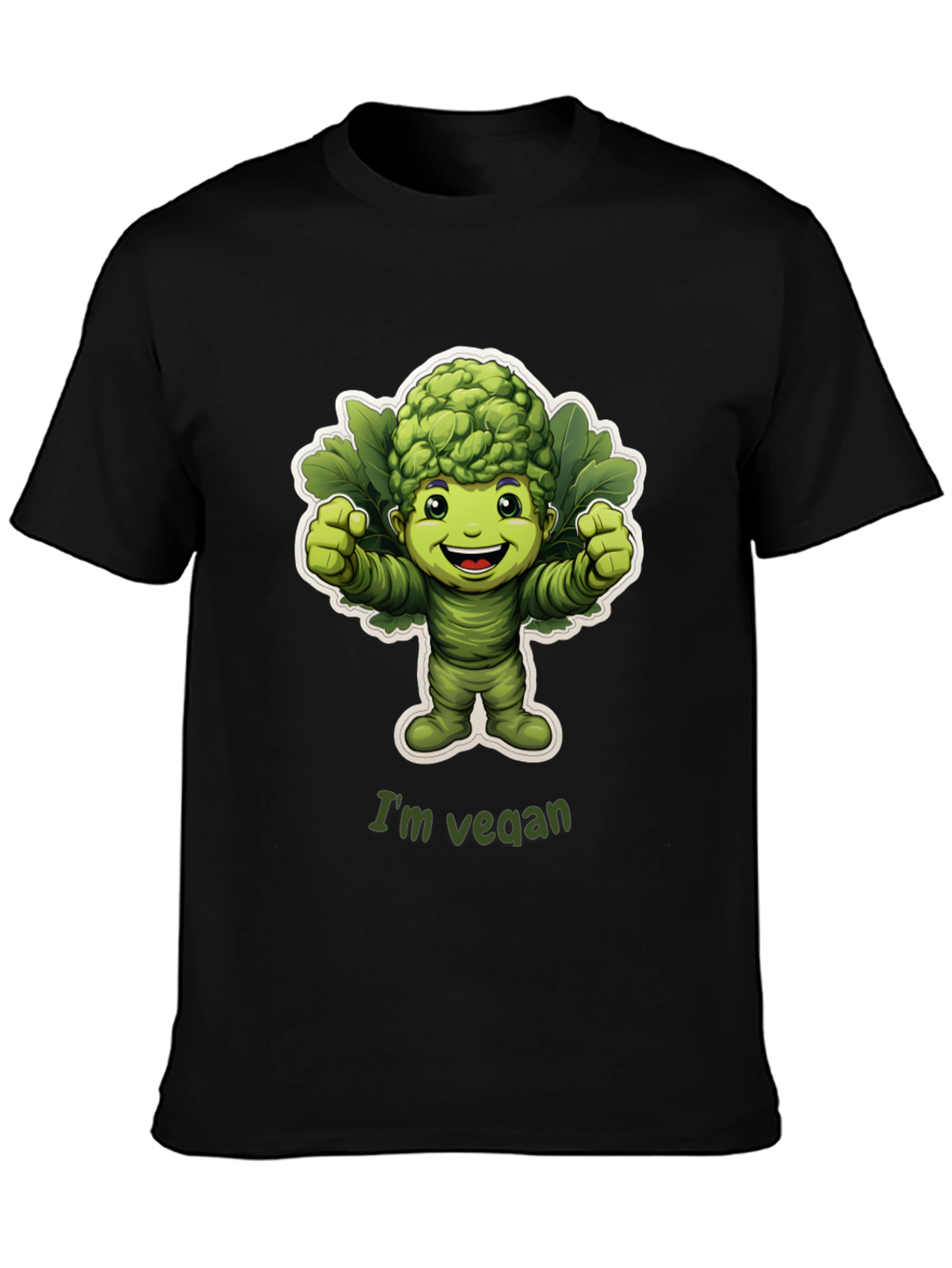 Vegan Broccoli Cartoon T-Shirt