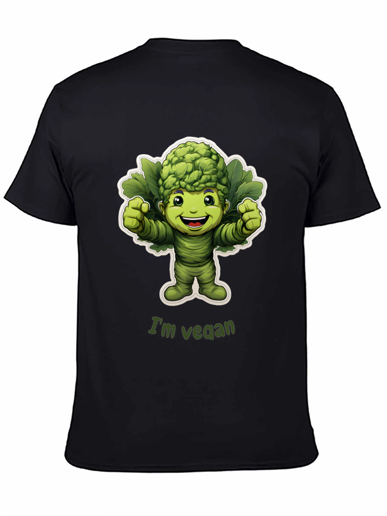 Vegan Broccoli Cartoon T-Shirt