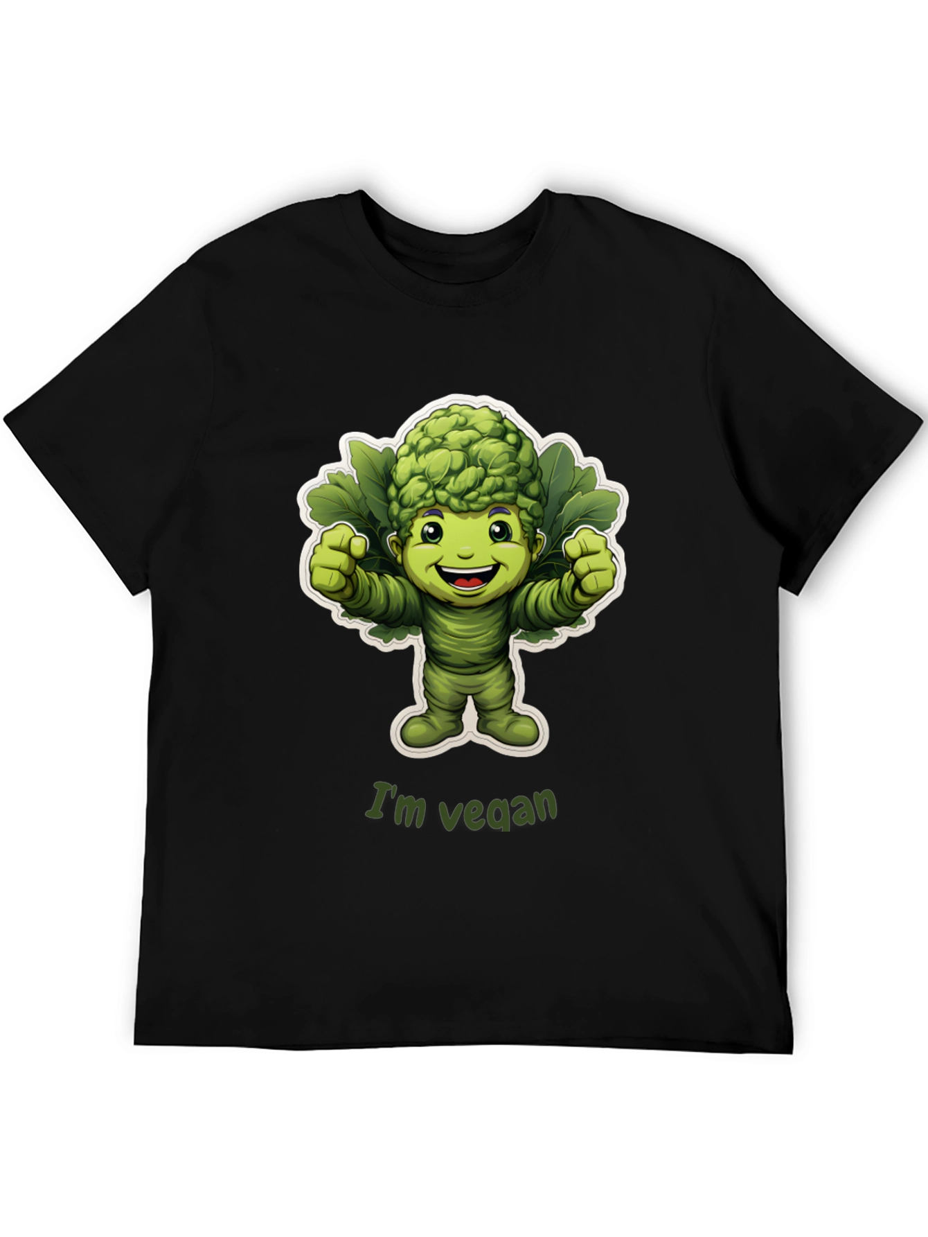 Vegan Broccoli Cartoon T-Shirt