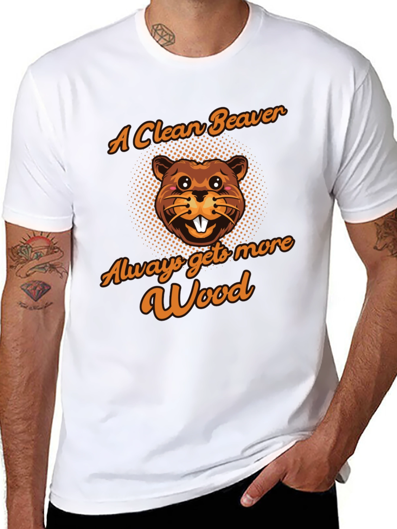 Funny Beaver Graphic T-Shirt - More Wood