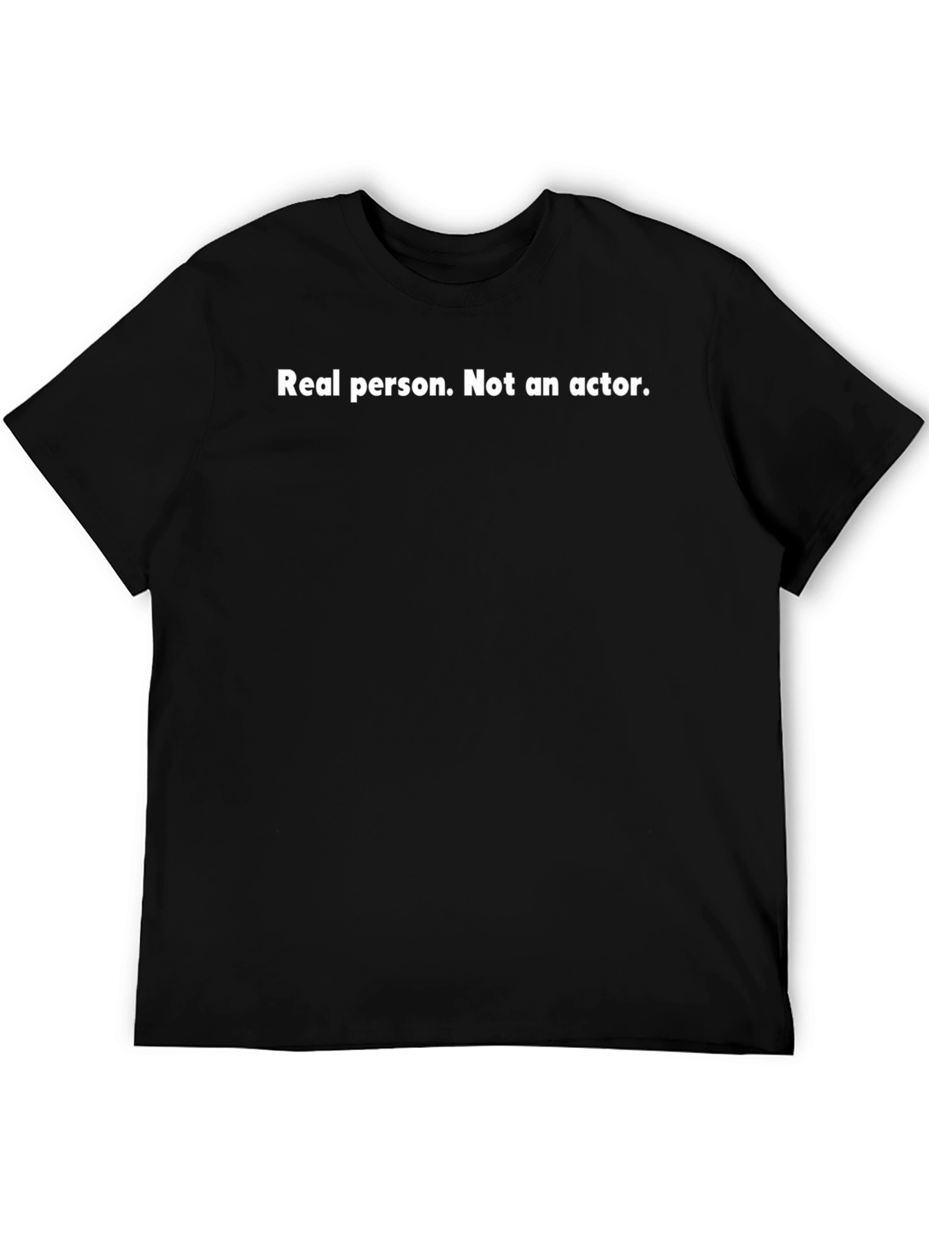Real Person Black T-Shirt - Statement Tee