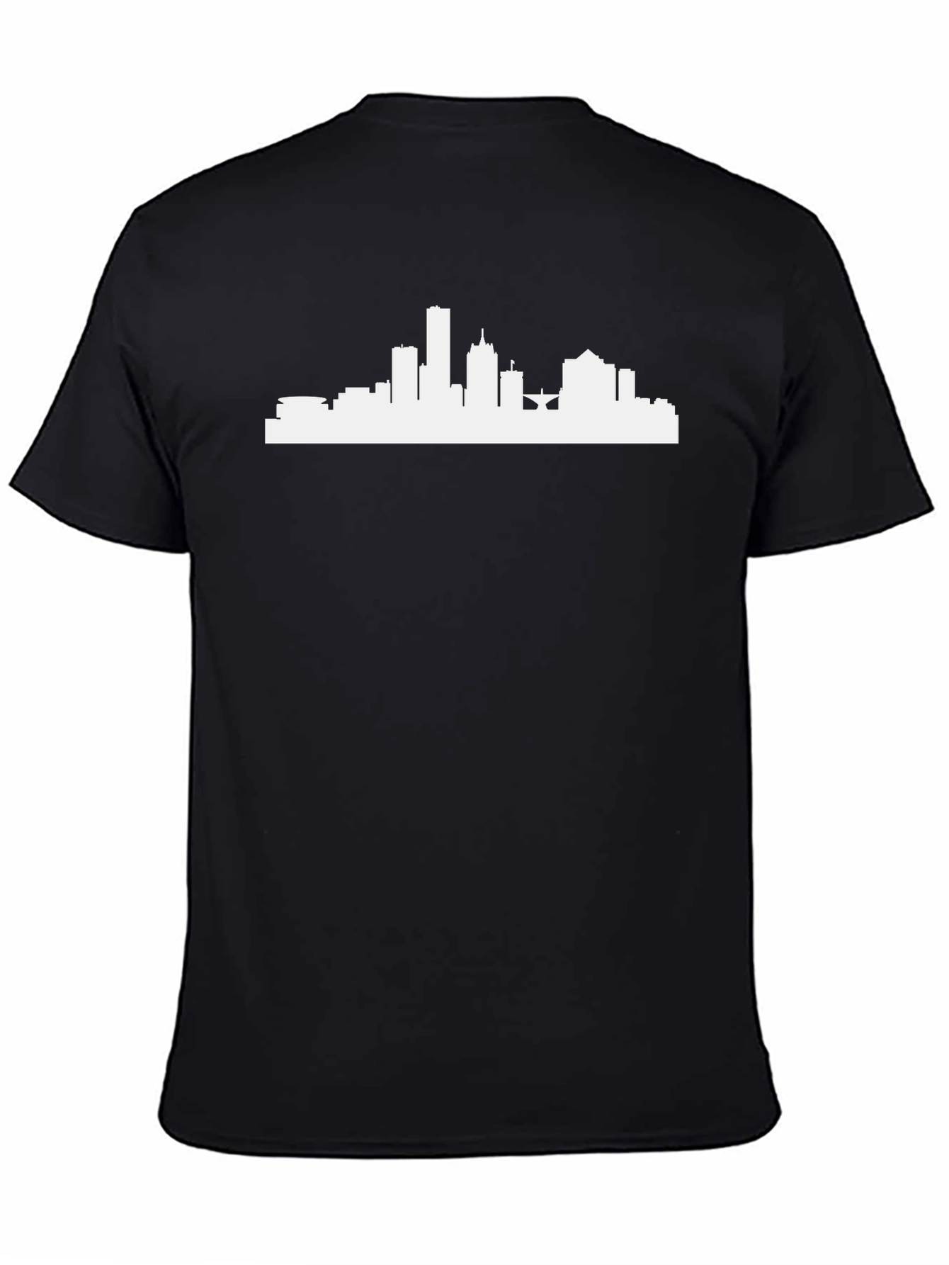 Cityscape Silhouette Black Graphic Tee