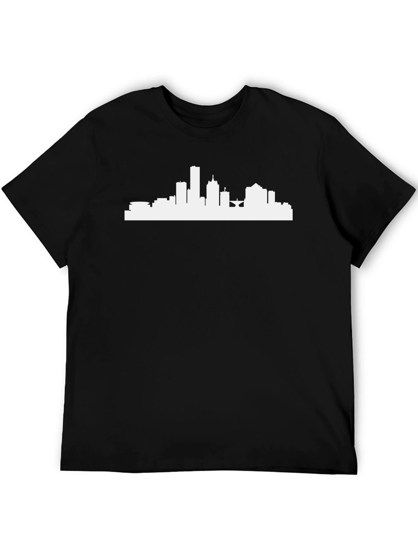 Cityscape Silhouette Black Graphic Tee