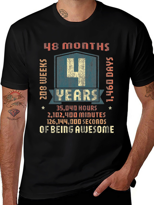 4 Year Anniversary Awesome Graphic T-Shirt