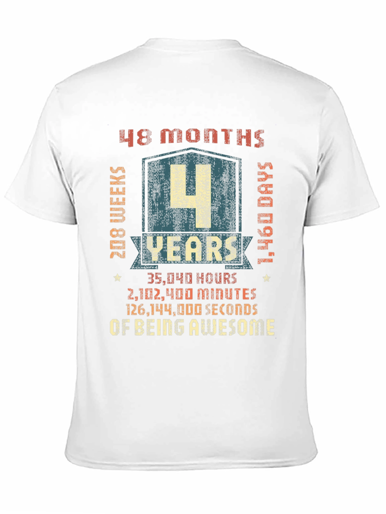4 Year Anniversary Awesome Graphic T-Shirt