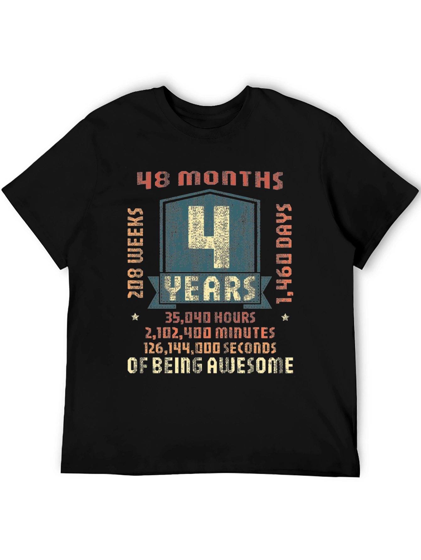 4 Year Anniversary Awesome Graphic T-Shirt