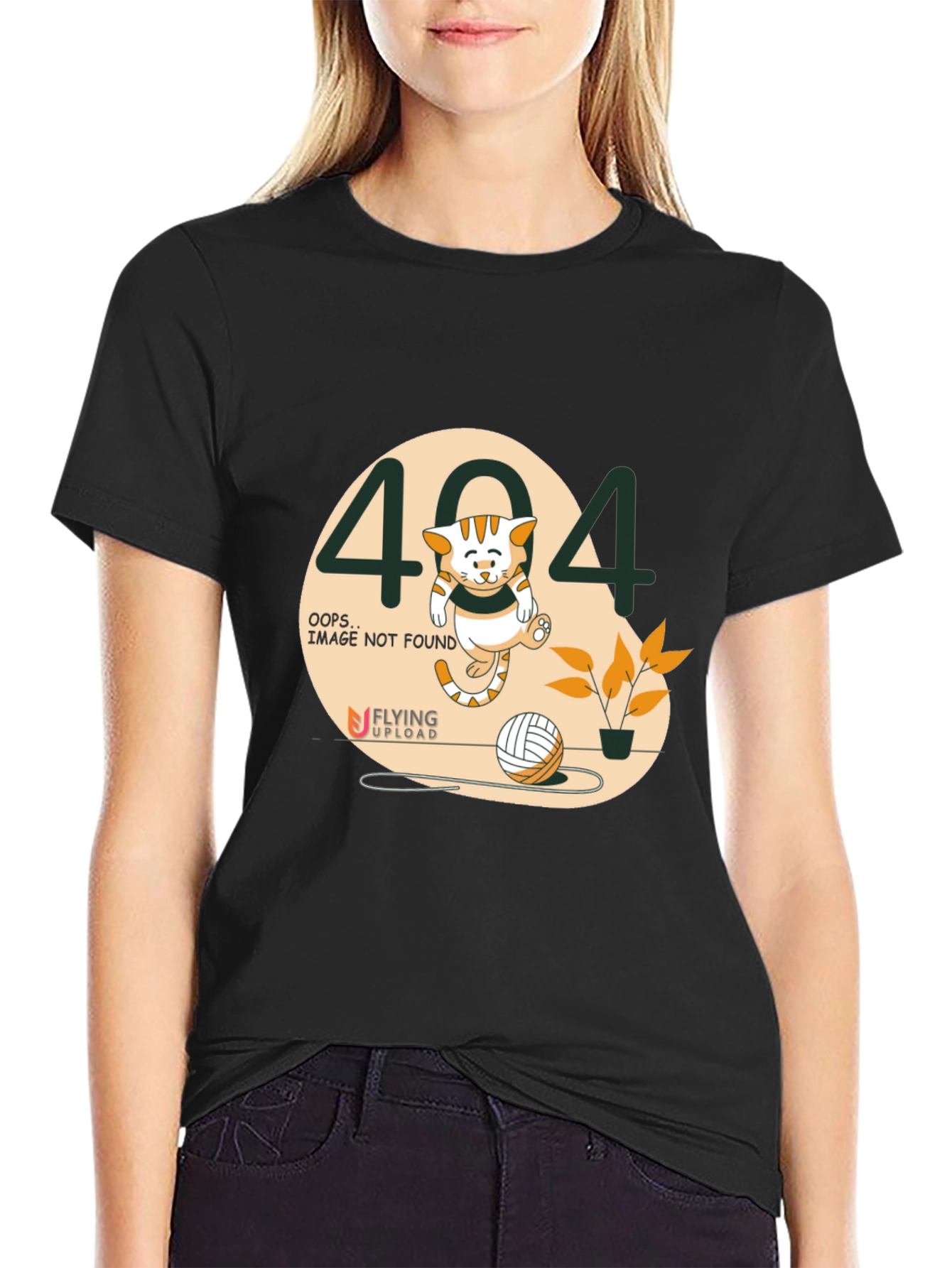 404 Error Cat T-Shirt - Funny Graphic Tee