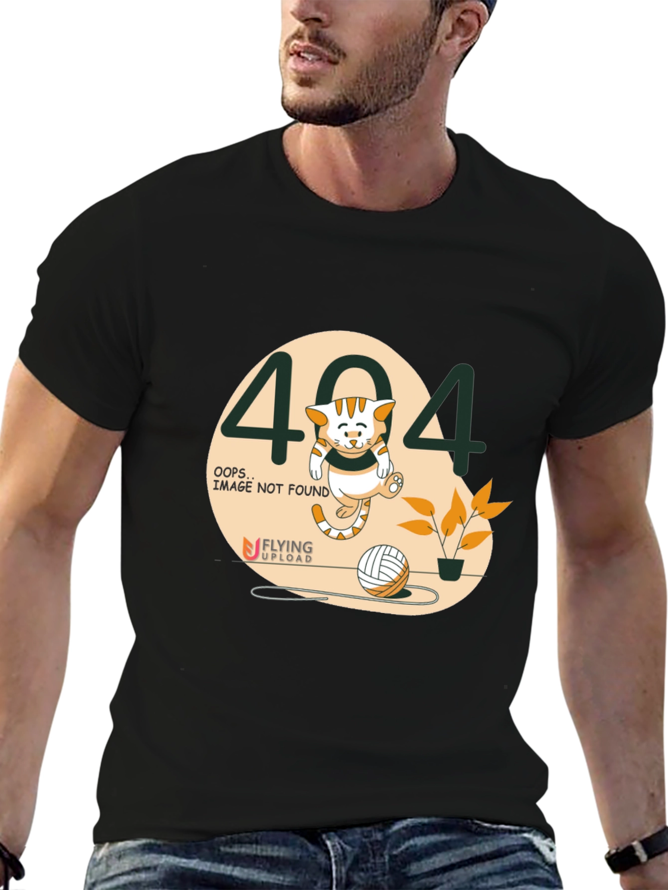 404 Error Cat T-Shirt - Funny Graphic Tee
