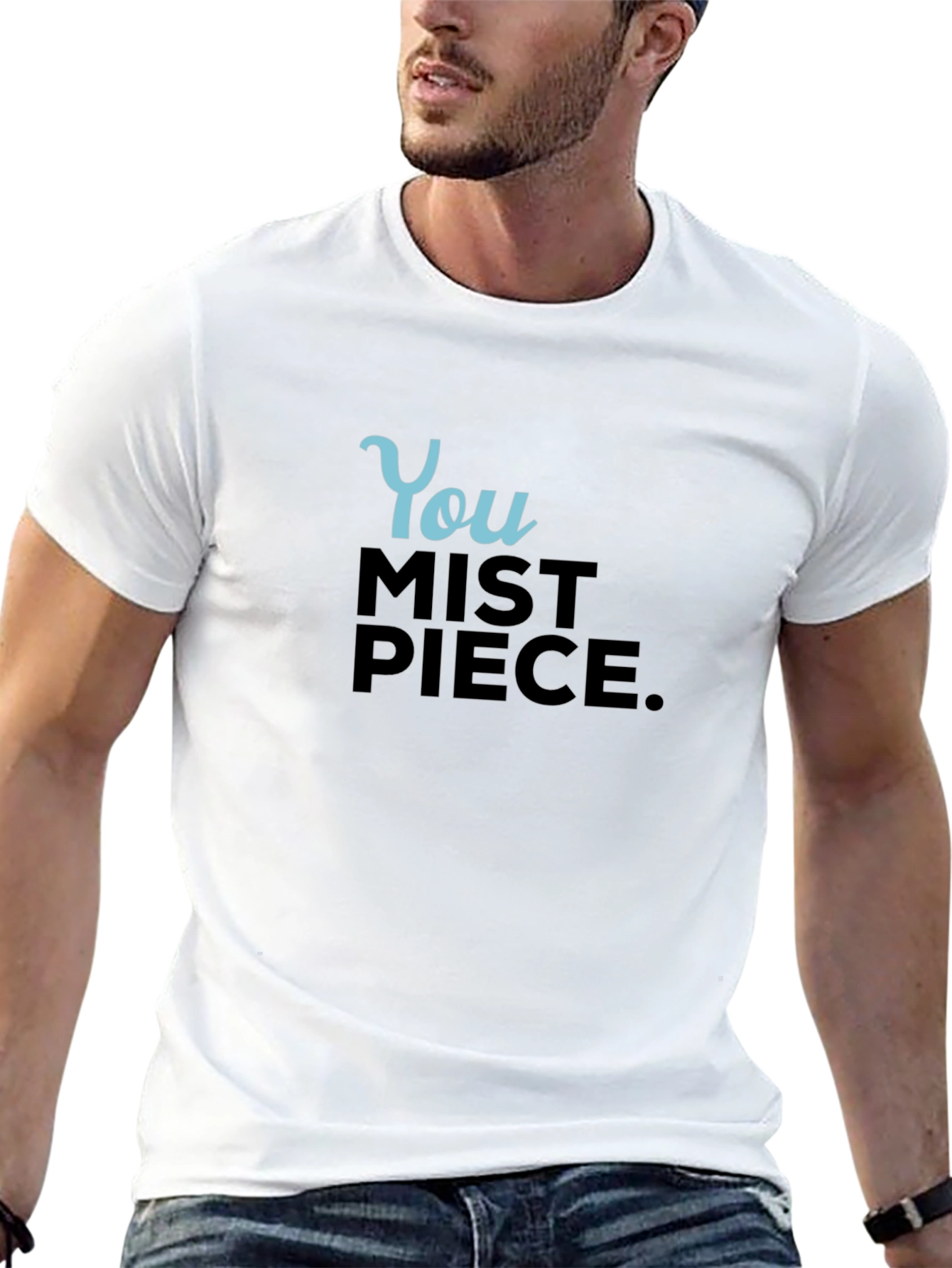 You Mist Piece Graphic Tee - Mens Black T-Shirt