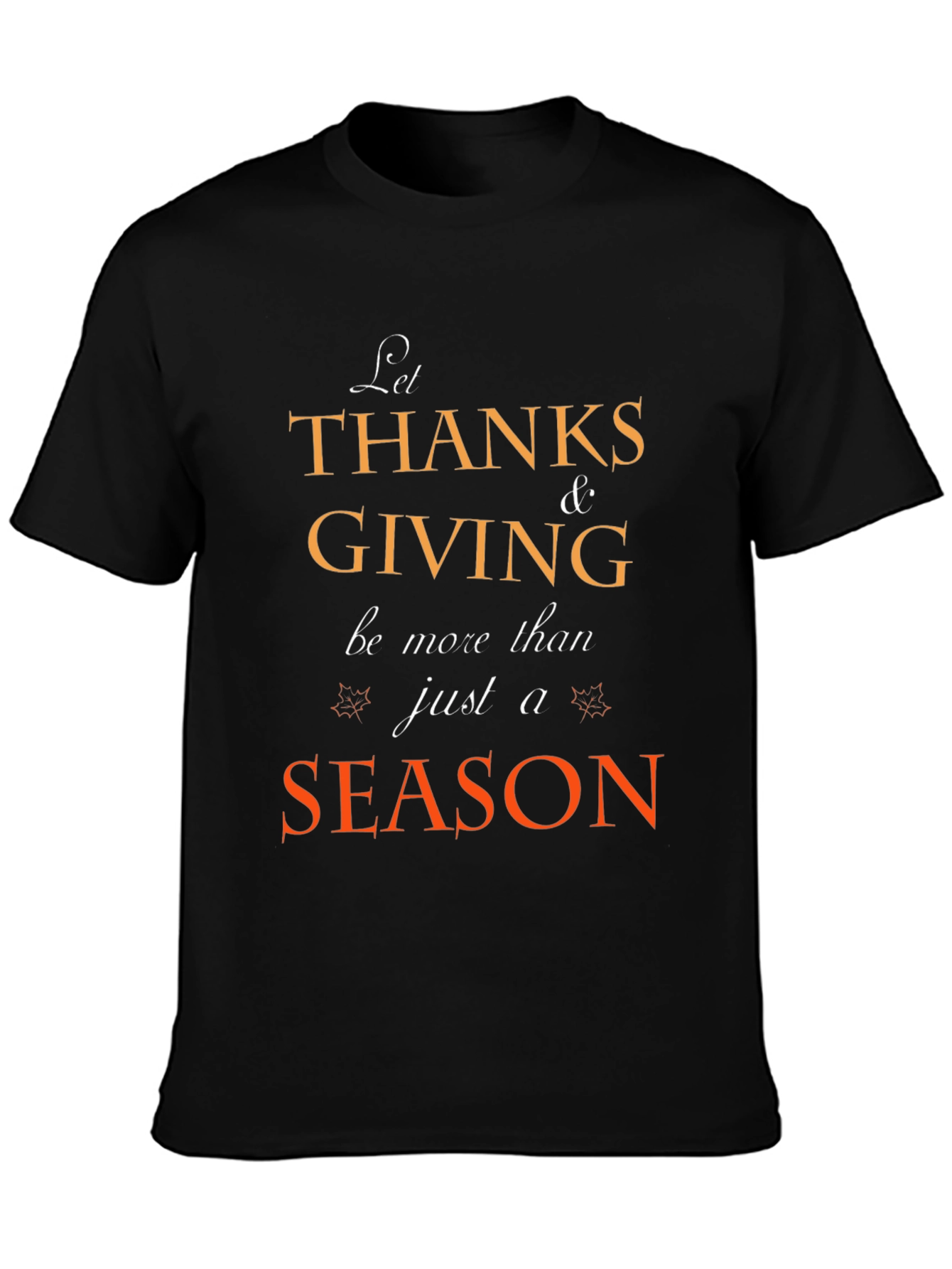 Thanksgiving Season Graphic Tee - Black